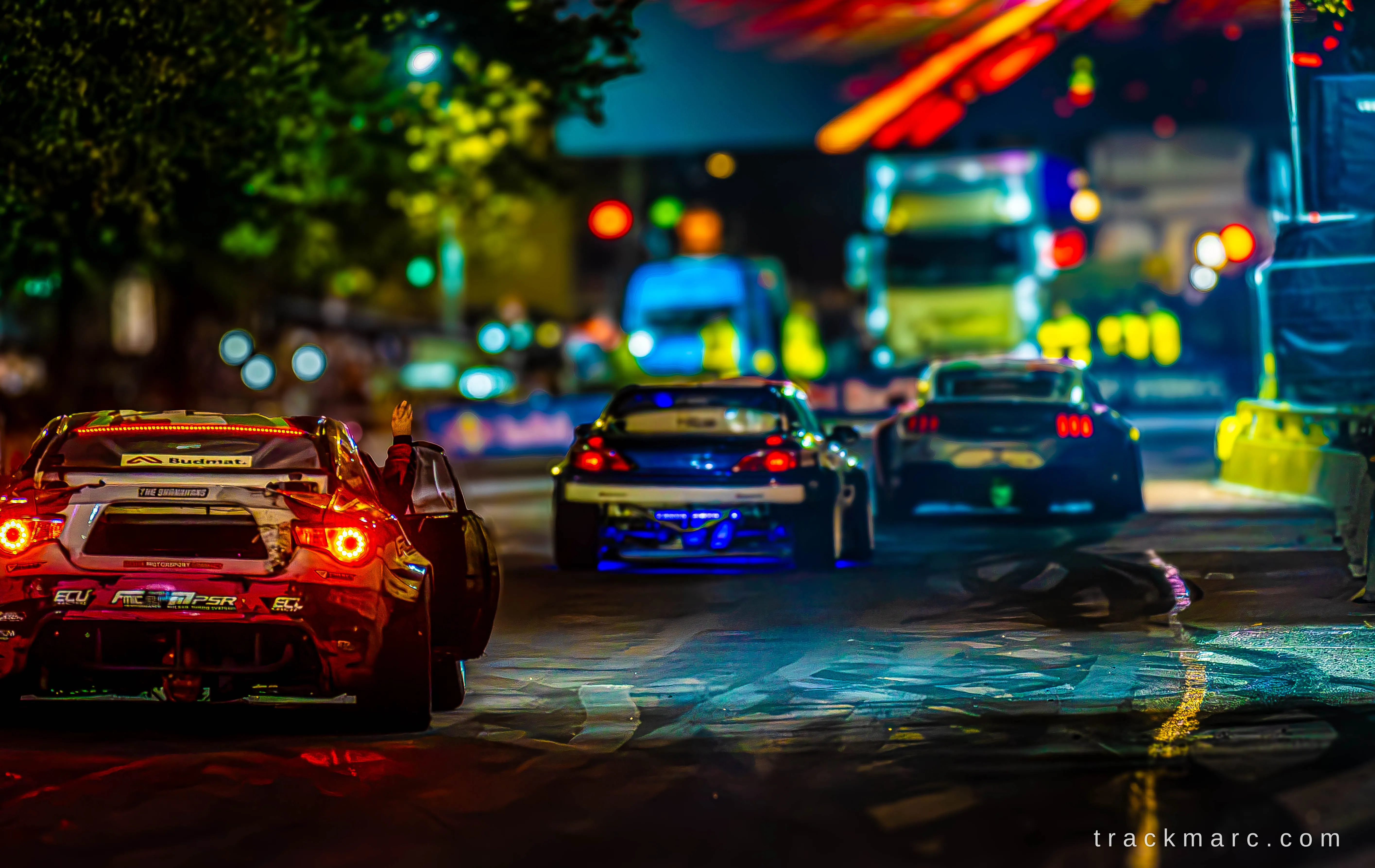 Drift cars lined up — Red Bull Homerun