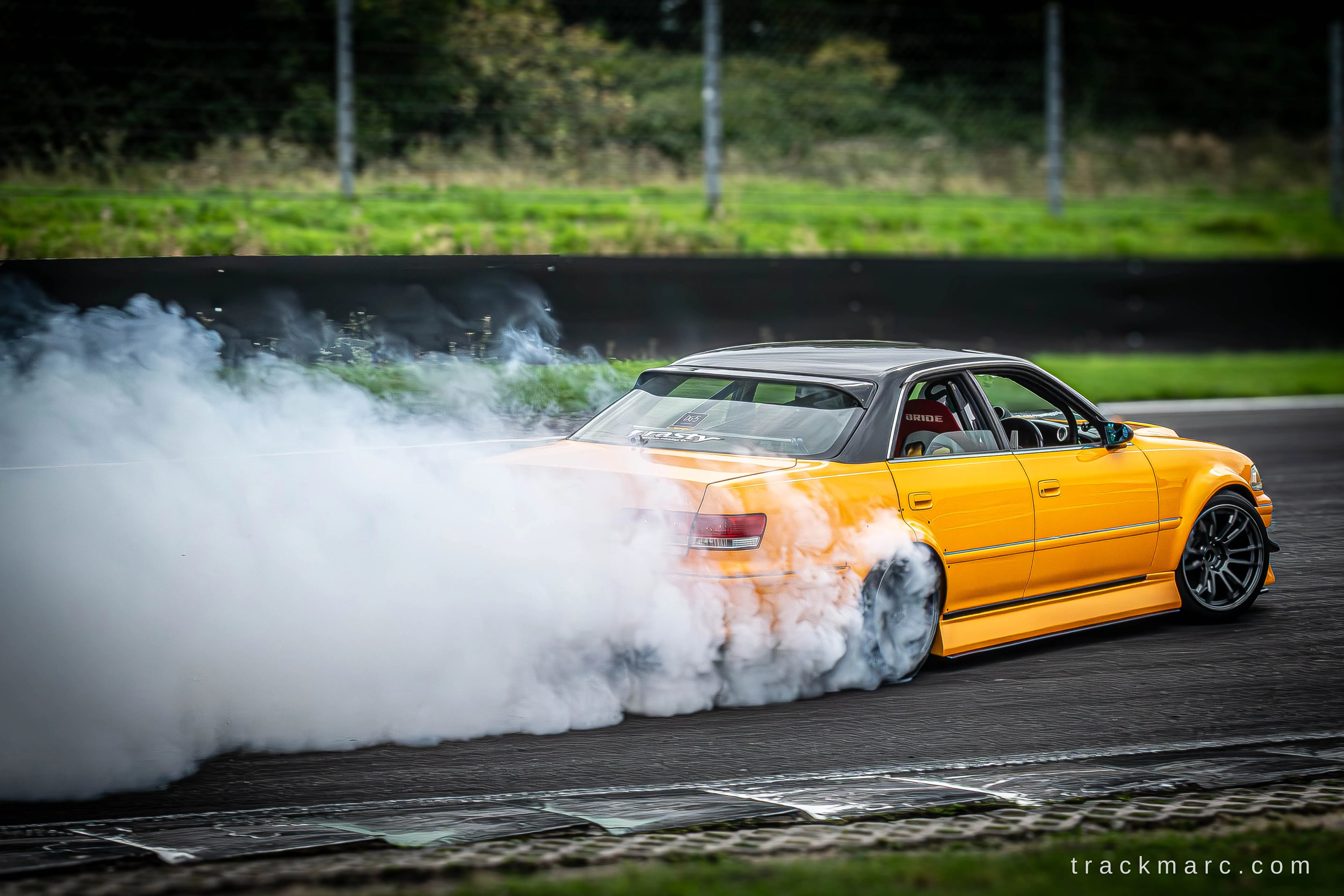 Yellow Toyota Mark II at 86 Fest