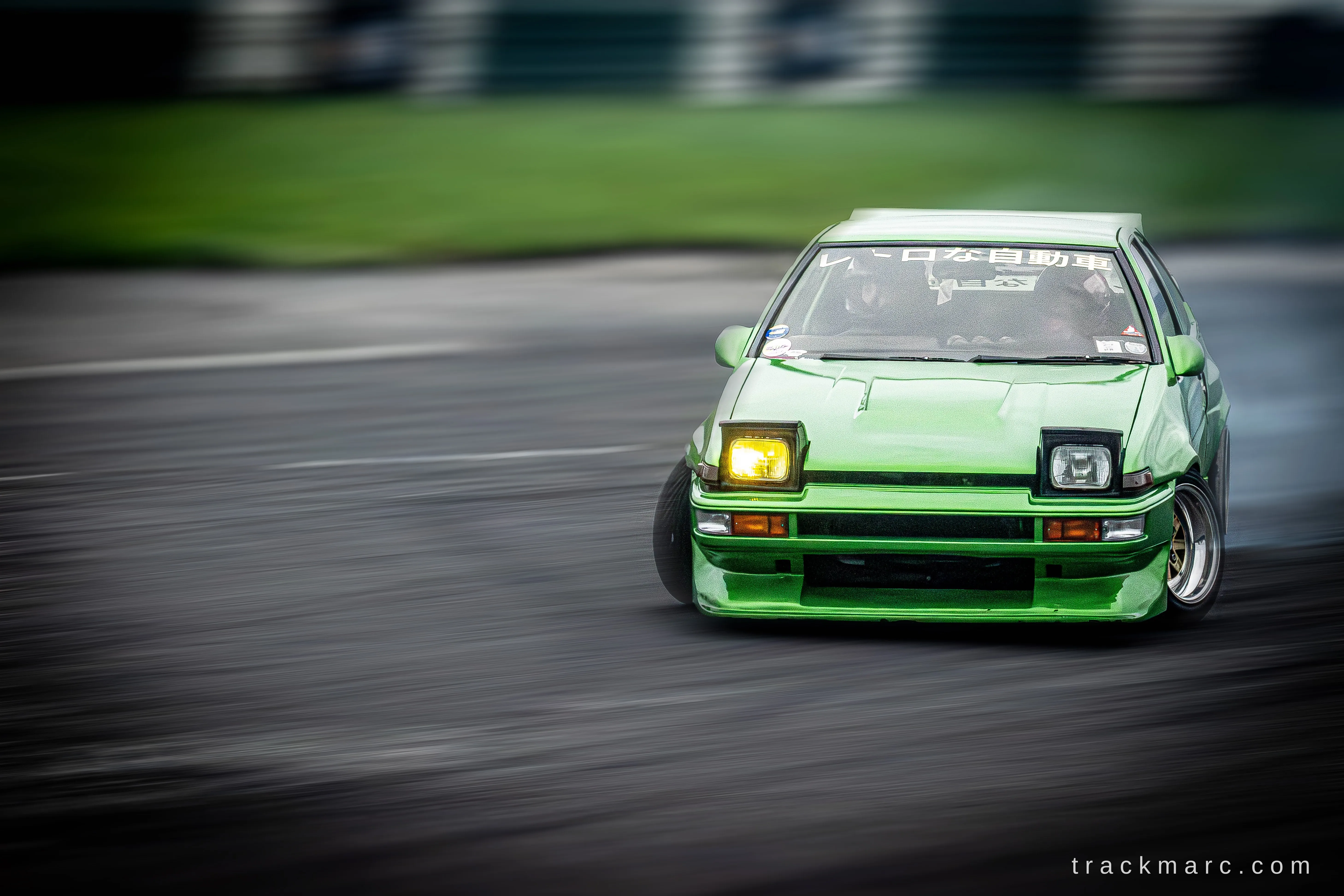 Green Toyota AE86 Trueno at 86 Fest