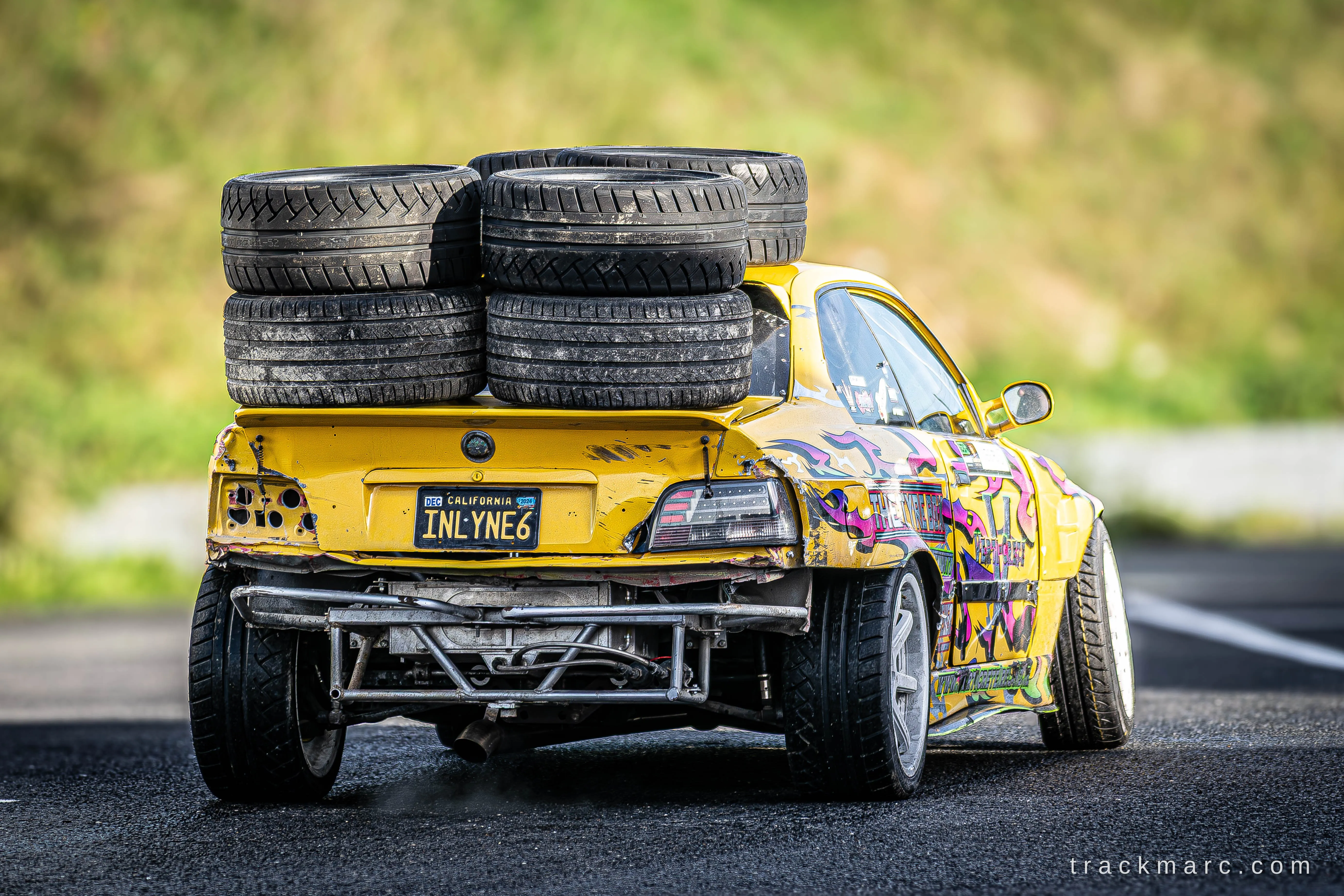 Yellow BMW 3 Series drift car — 130 Showdown