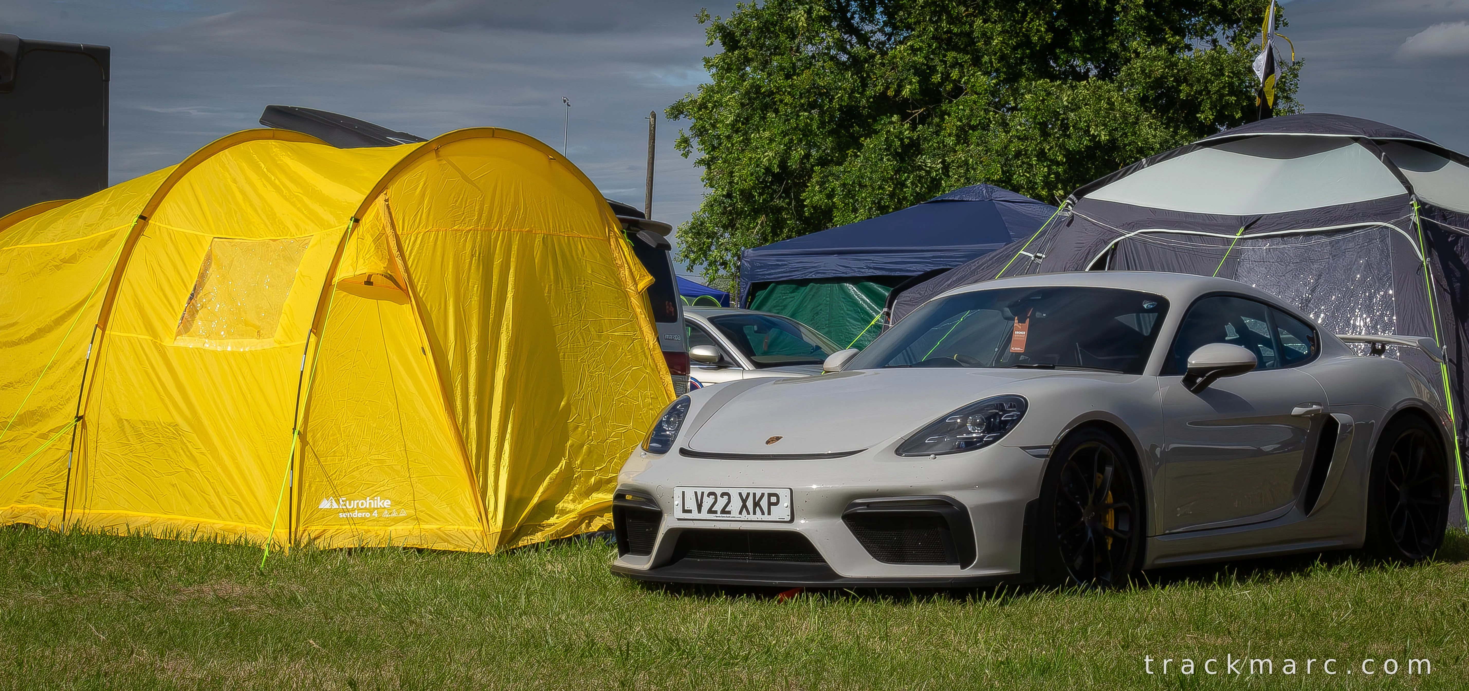 Porsche 718 Cayman GT4 in Camping Paddock