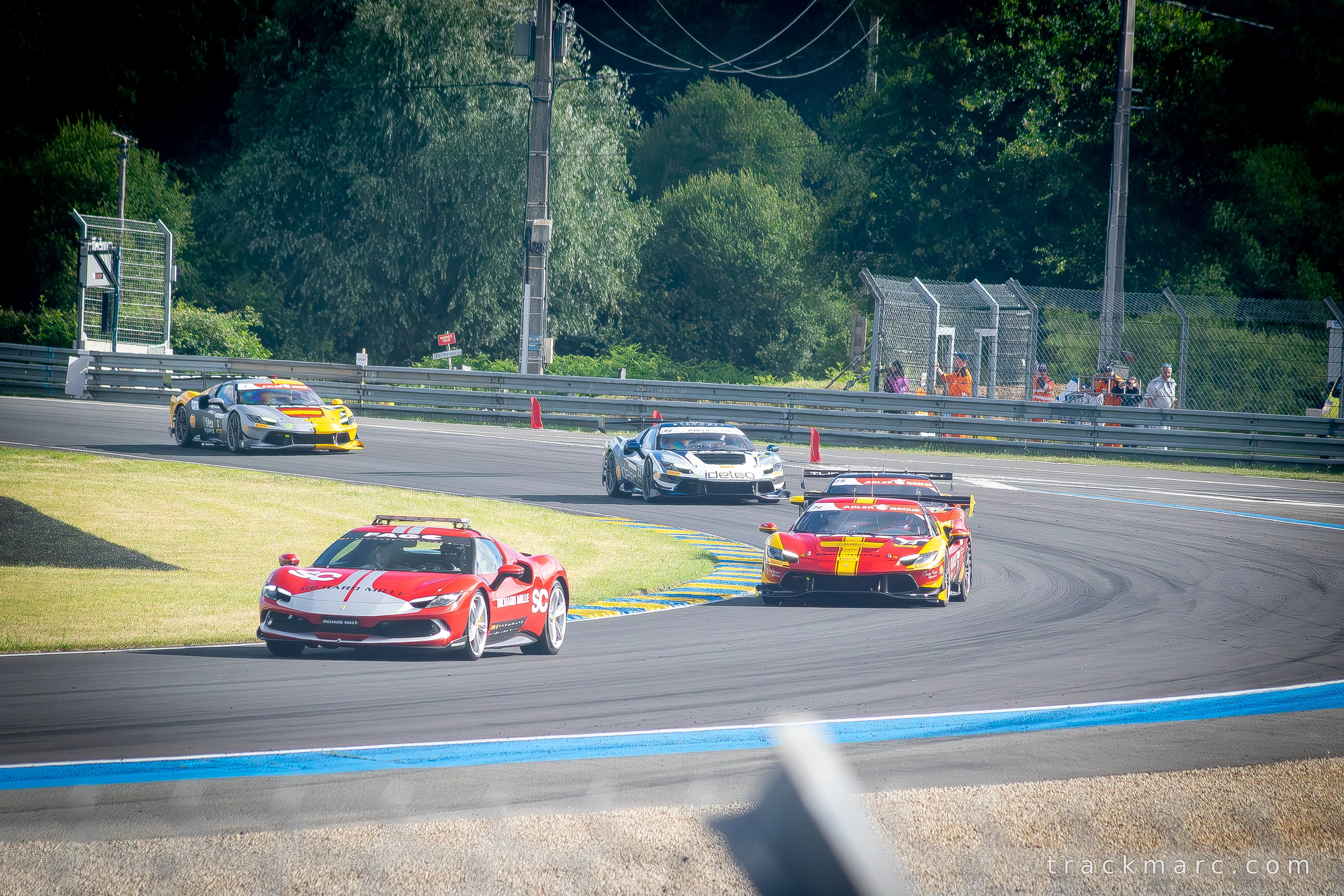 Ferrari Challenge Safety Car Leads the Field — Le Mans 2026