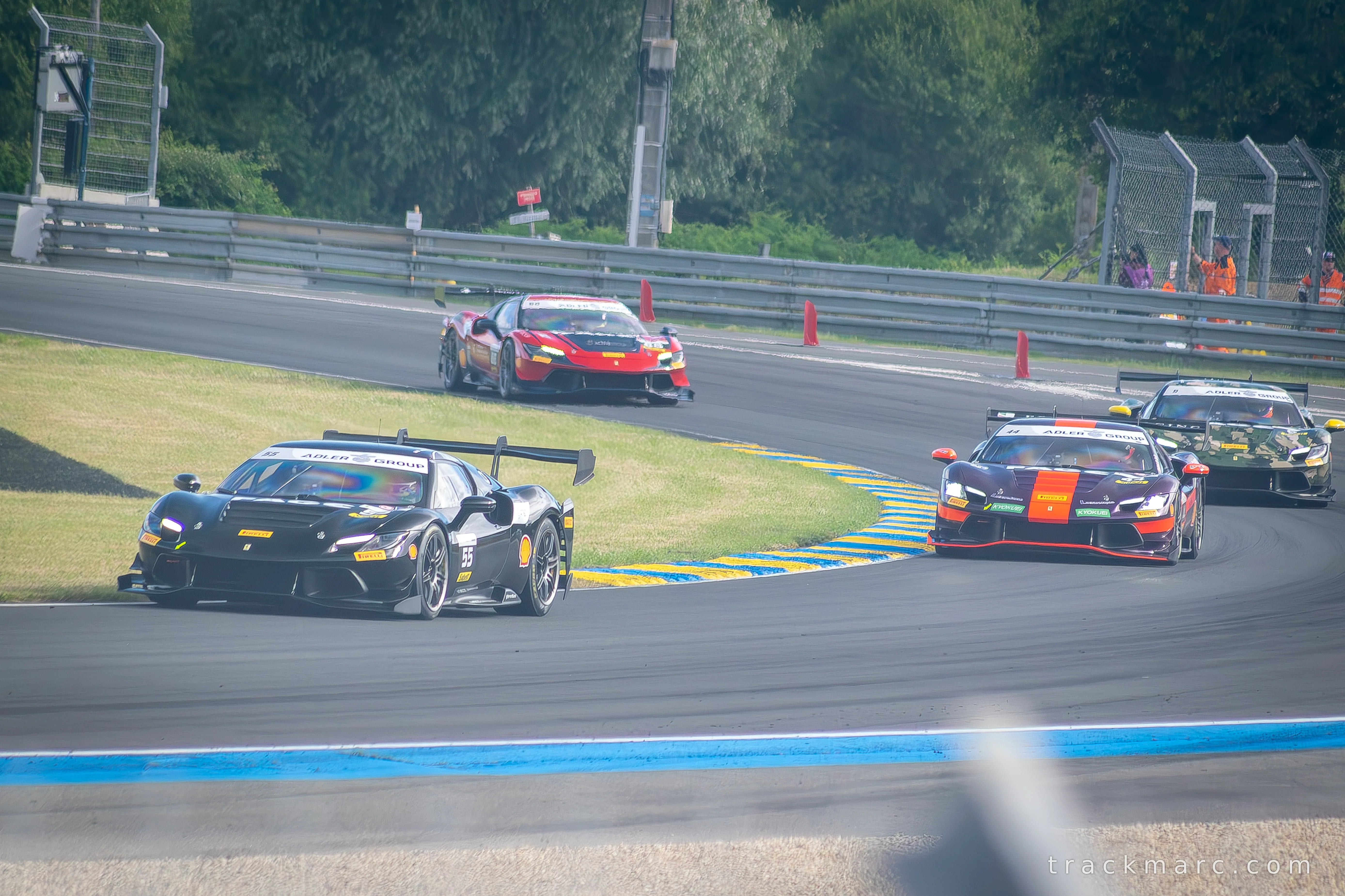 Ferrari Challenge Pack Through the Chicane — Le Mans 2026