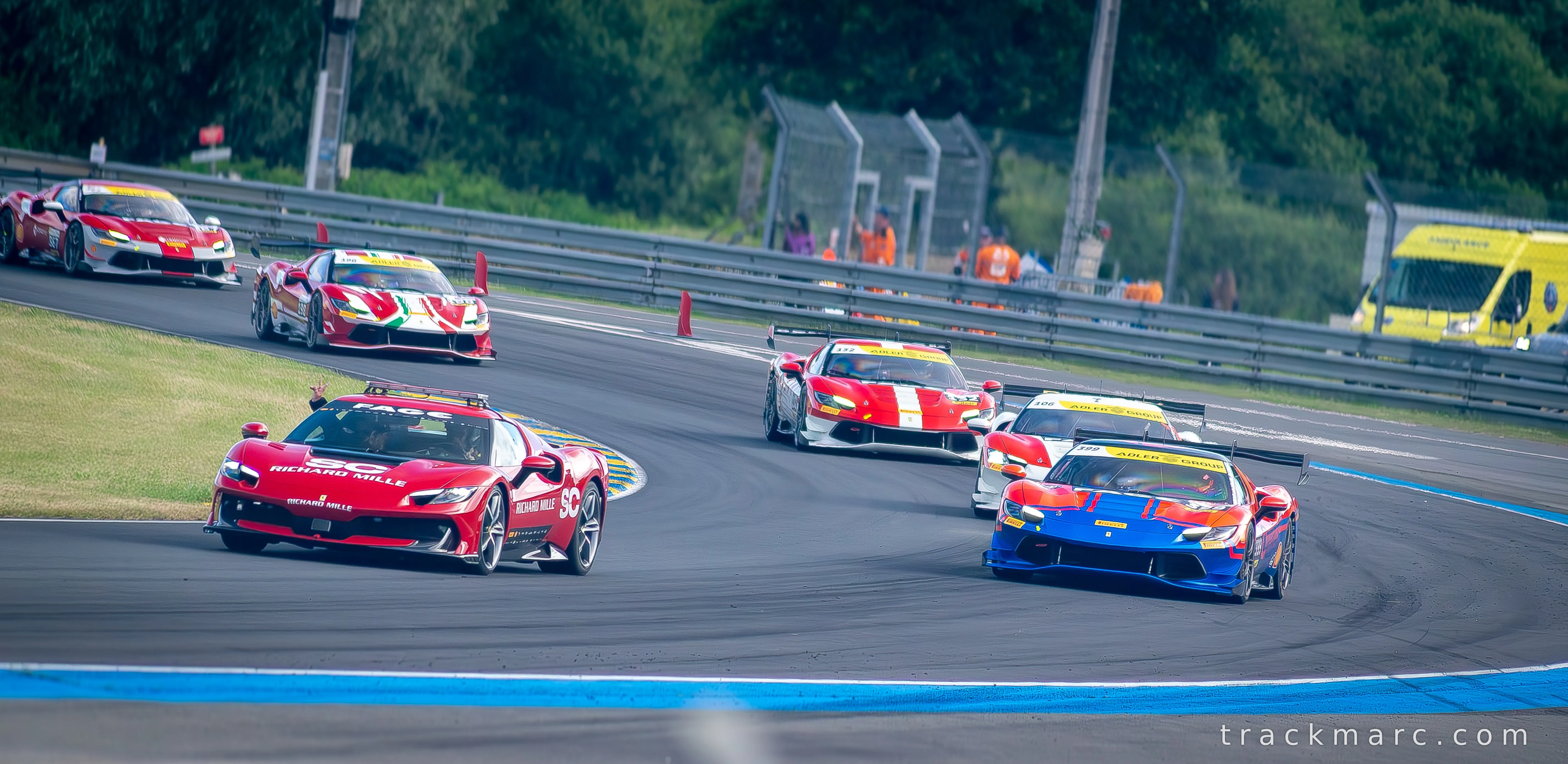 Ferrari Challenge Safety Car Restart — Le Mans 2026