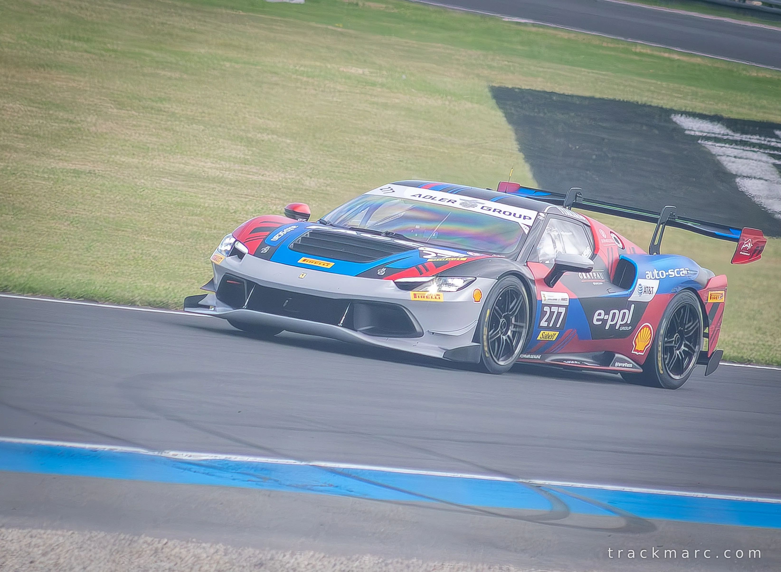 Ferrari 296 Challenge #277 on the Grass Line — Le Mans 2026