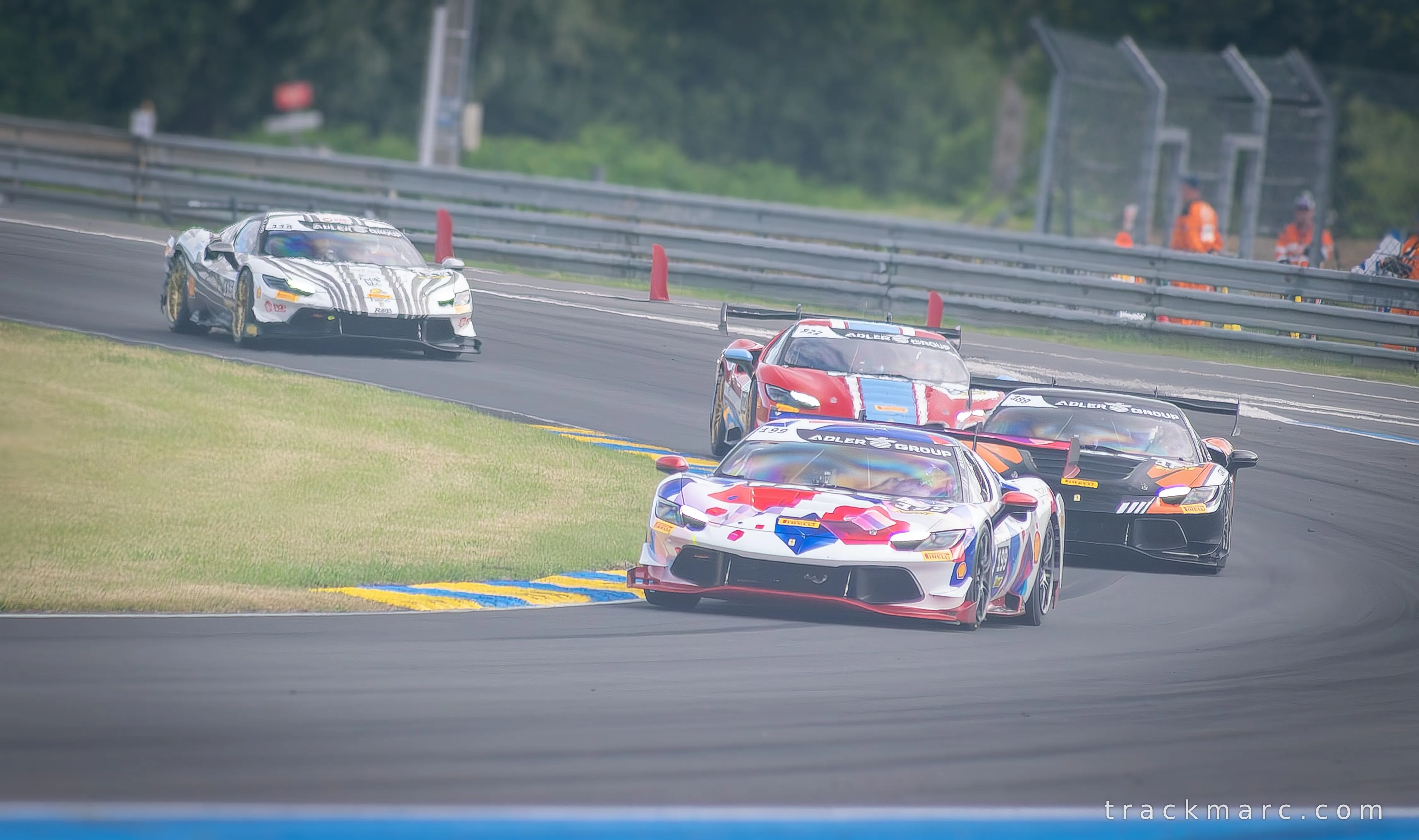 Ferrari 296 Challenge #199 Leads Through the Esses — Le Mans 2026