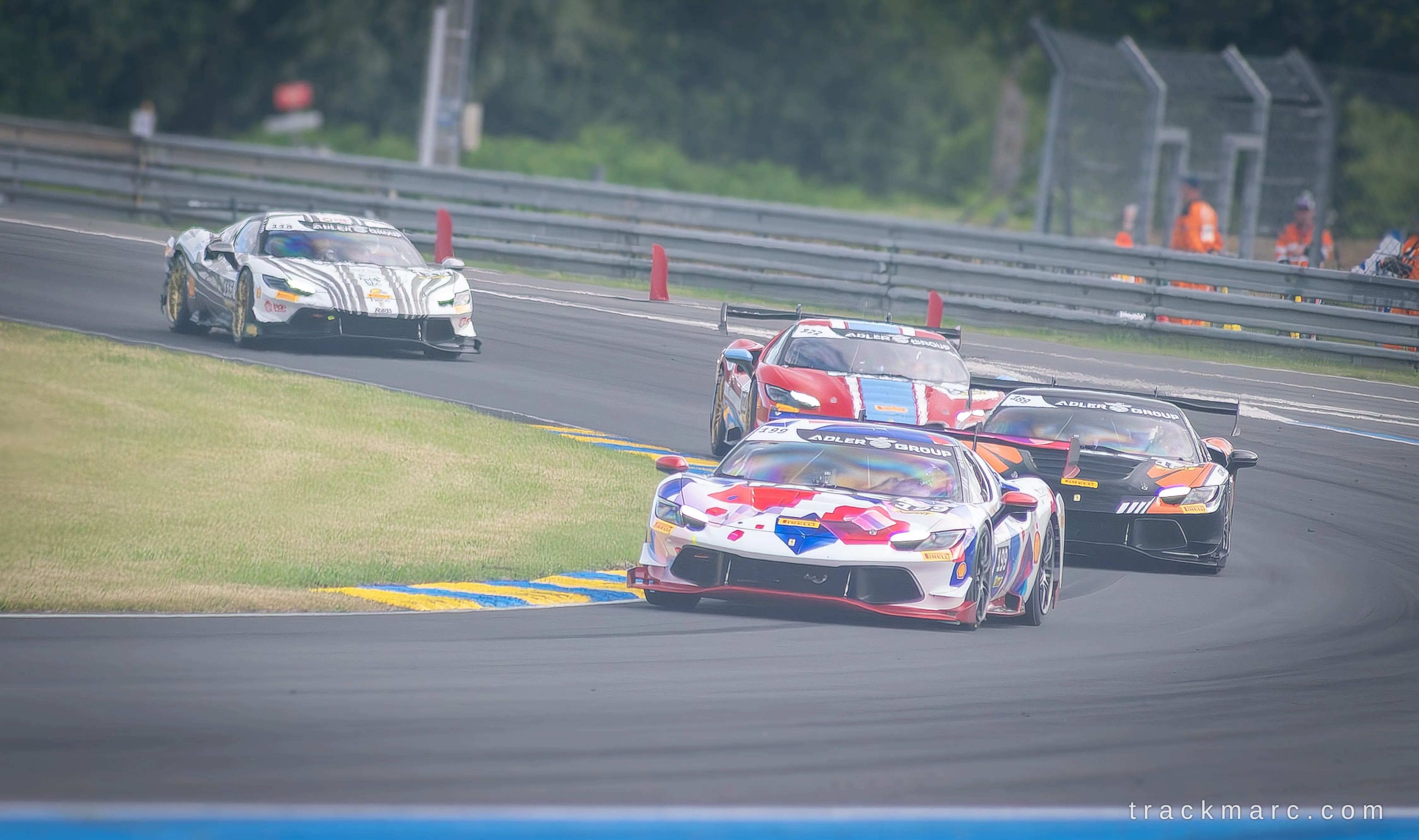 Ferrari 296 Challenge #199 Leads Through the Esses — Le Mans 2026