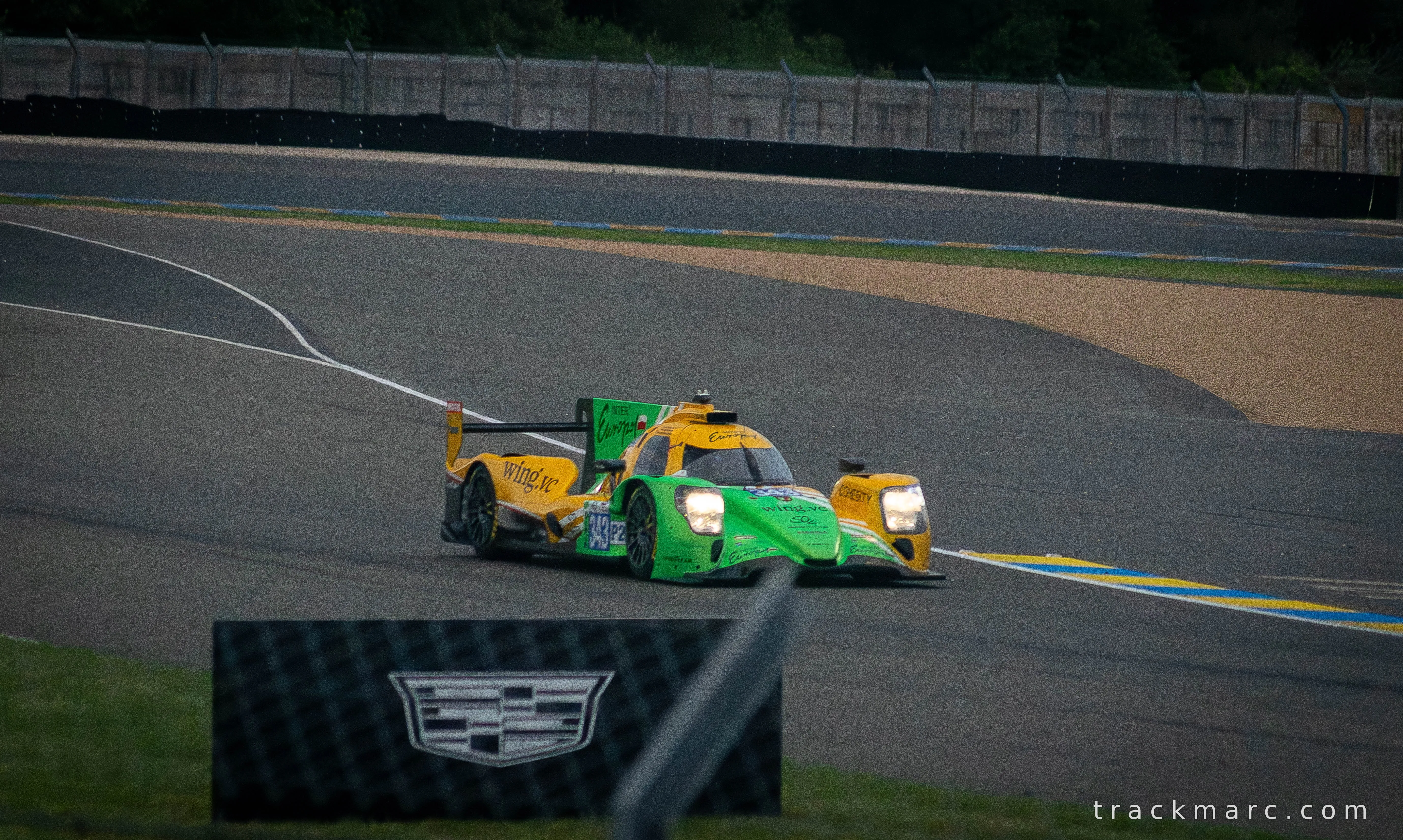 Yellow and Green LMP2 at Dusk