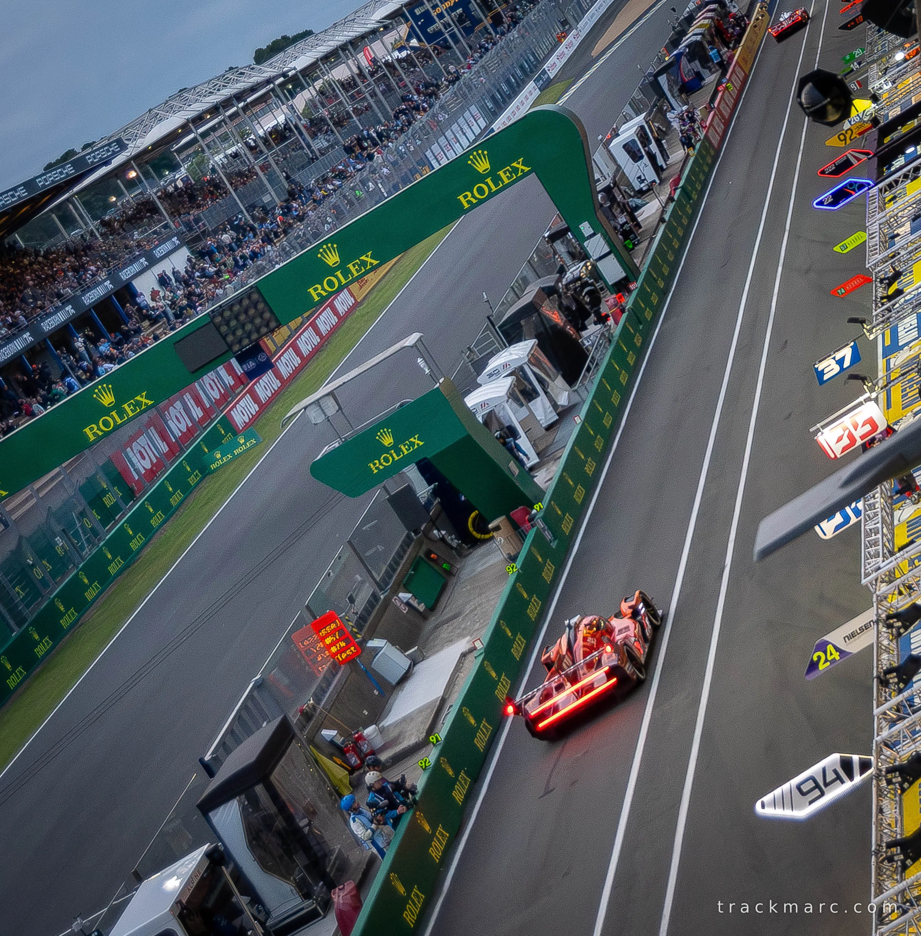 Pit Lane From the Dunlop Bridge