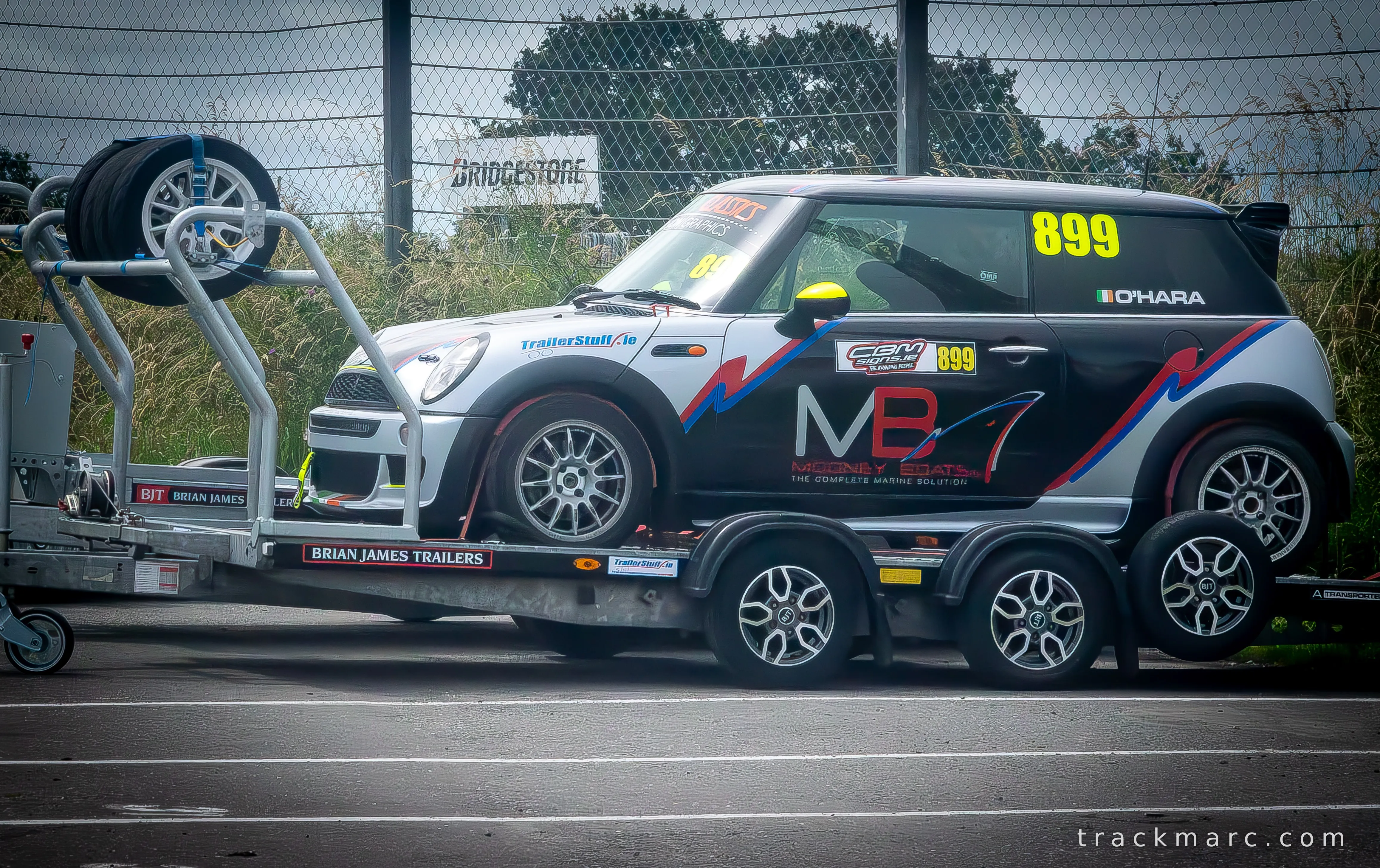 O'Hara's Mini Cooper S on the Trailer — Mondello Park
