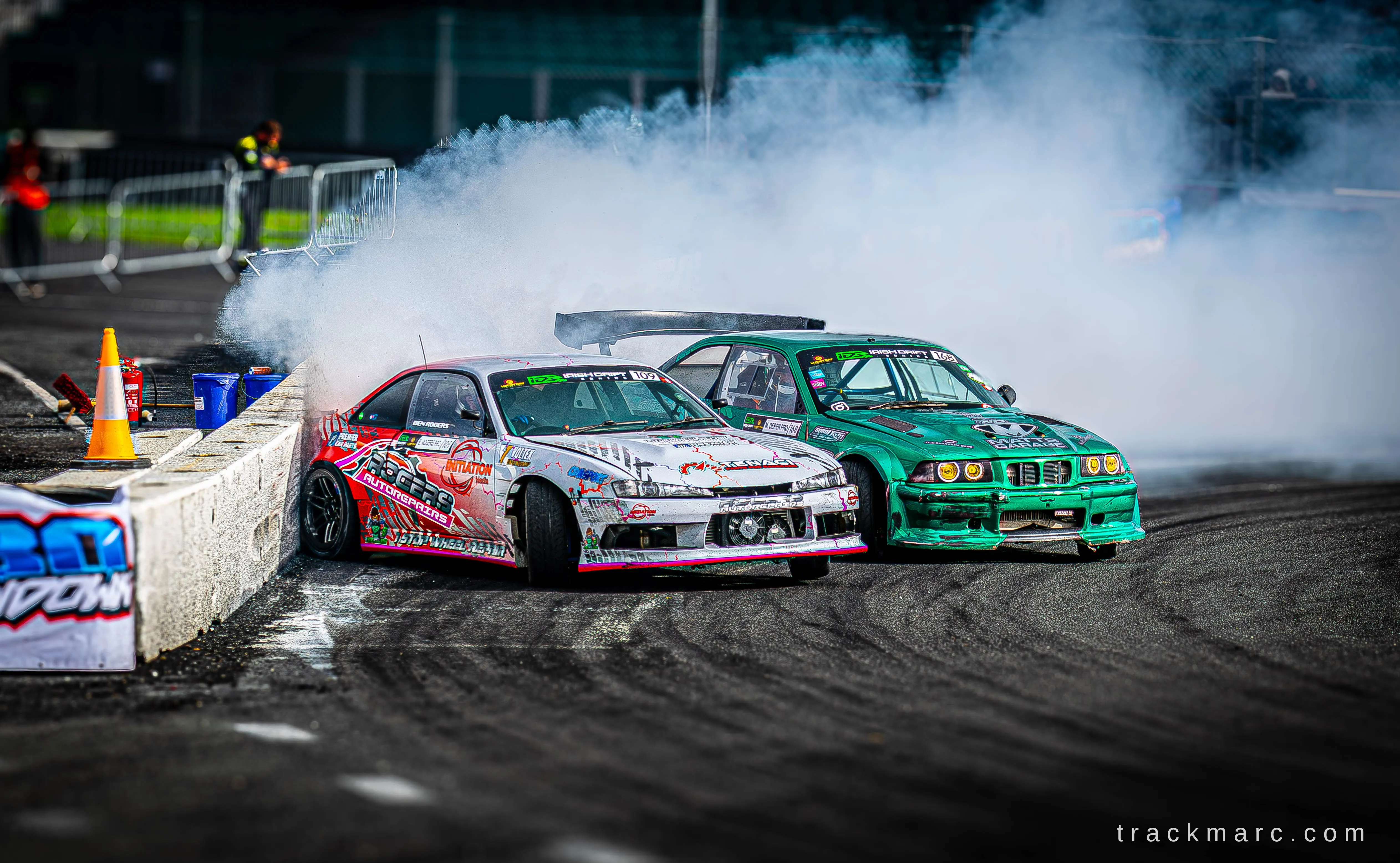 Nissan Silvia S14 and BMW E36 at 130 Showdown