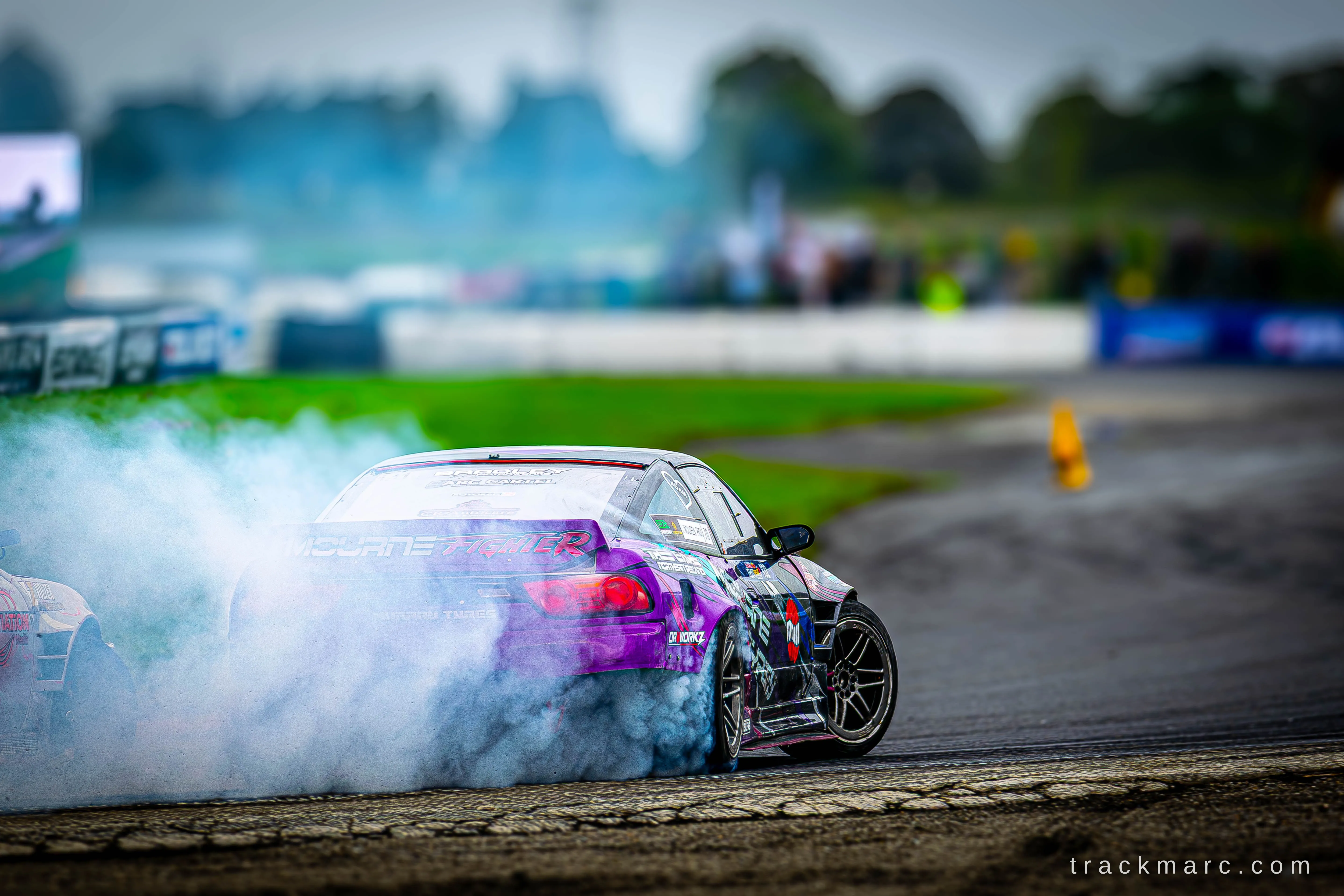 Purple Nissan Silvia S14 — 130 Showdown