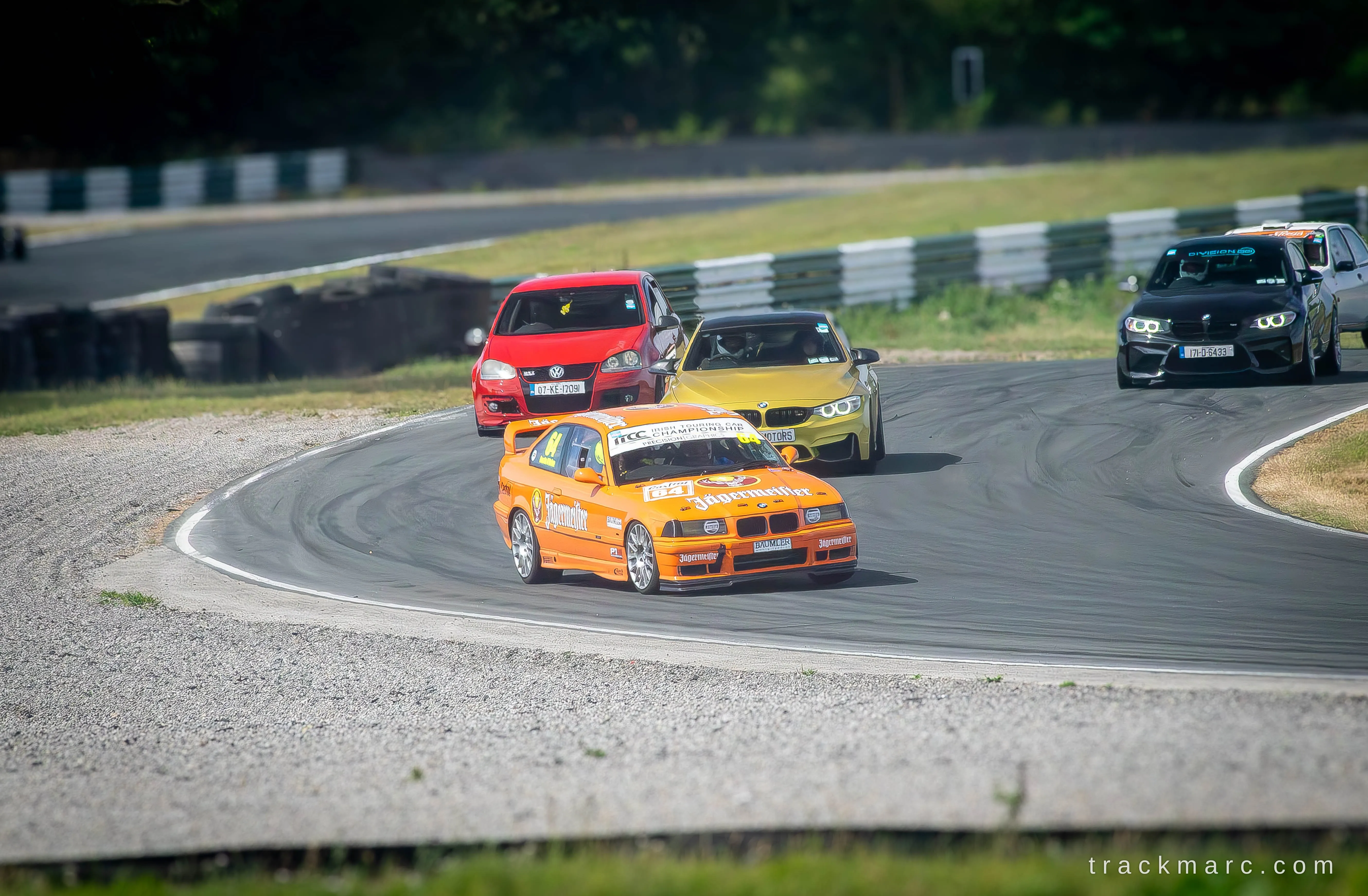 Jägermeister BMW E36 Leads a Group — Bimmerfest, Mondello Park