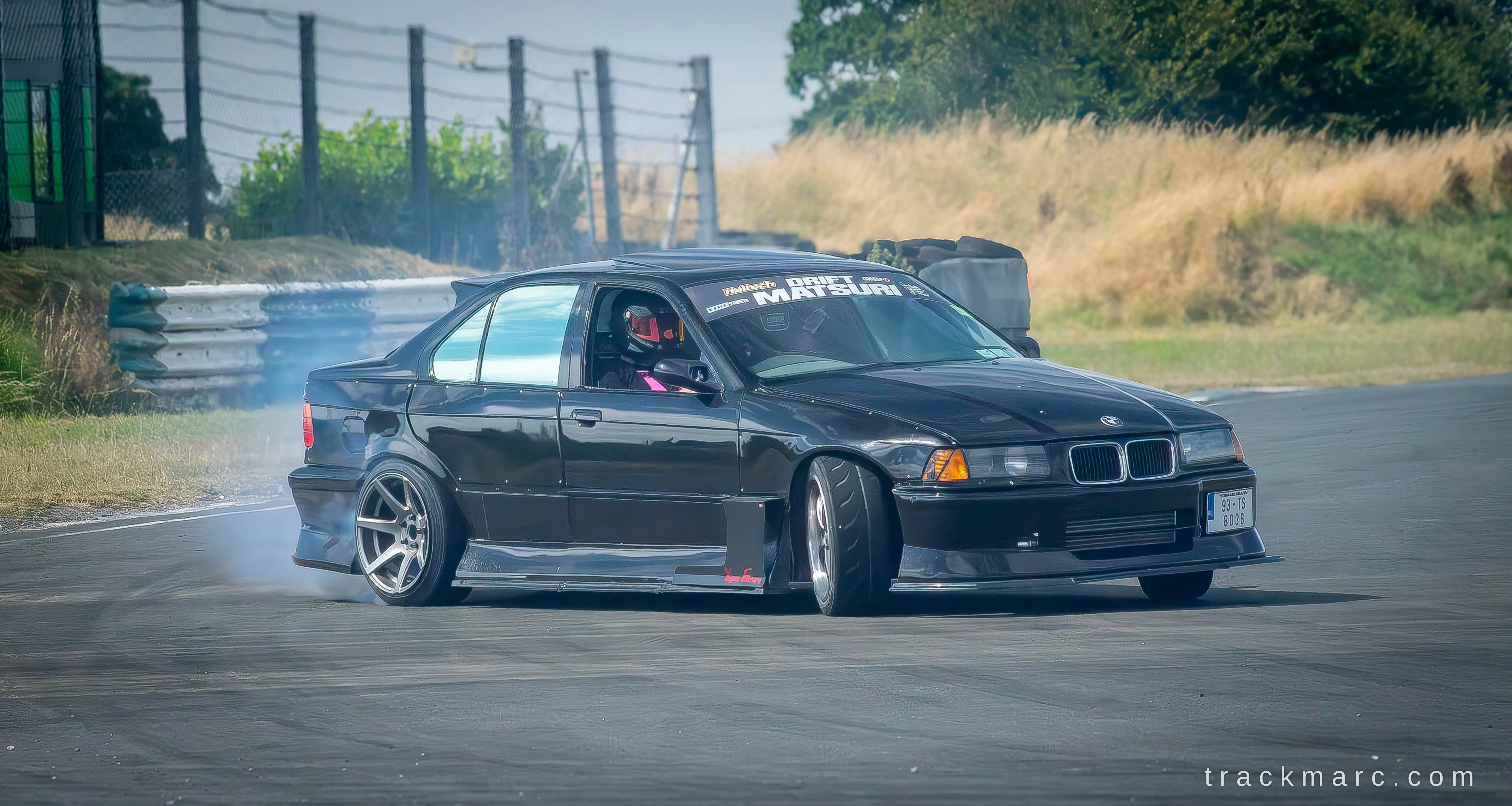 Black E36 drifting at Mondello