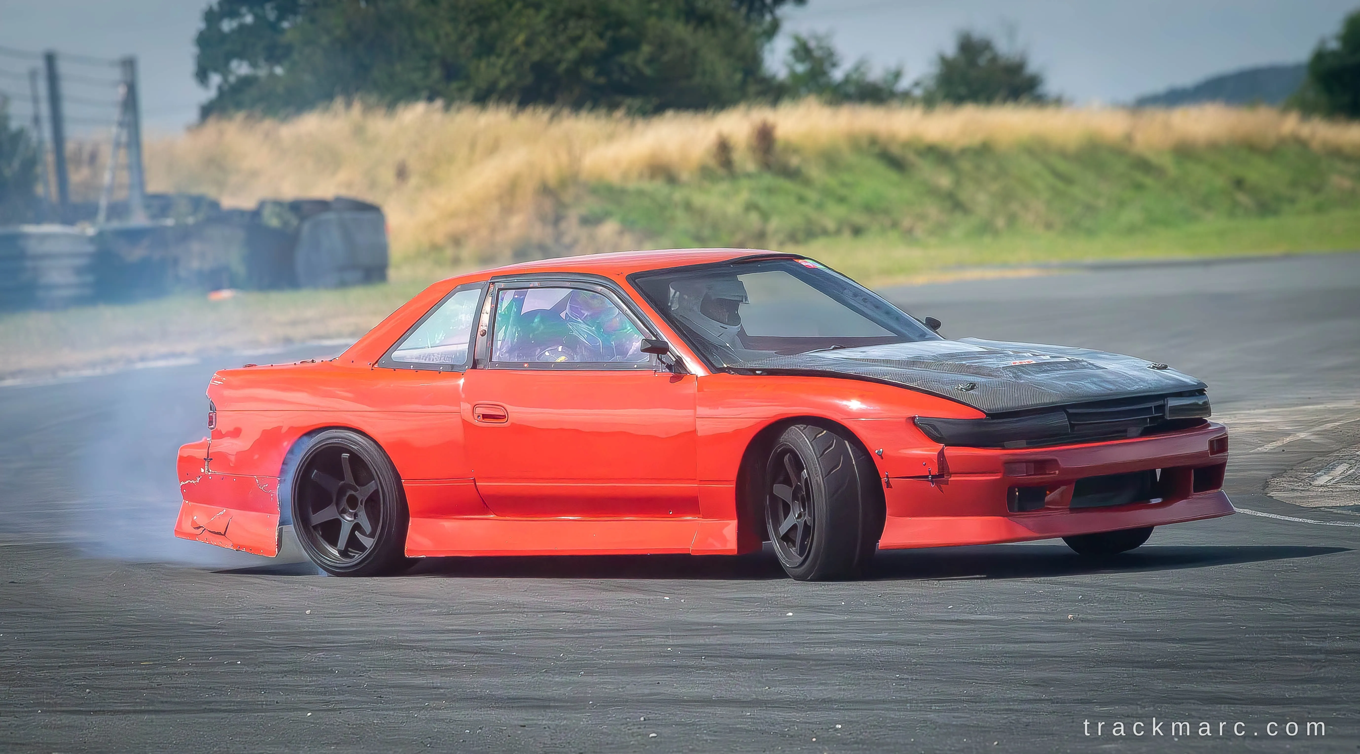Nissan S13 Silvia drifting at Mondello