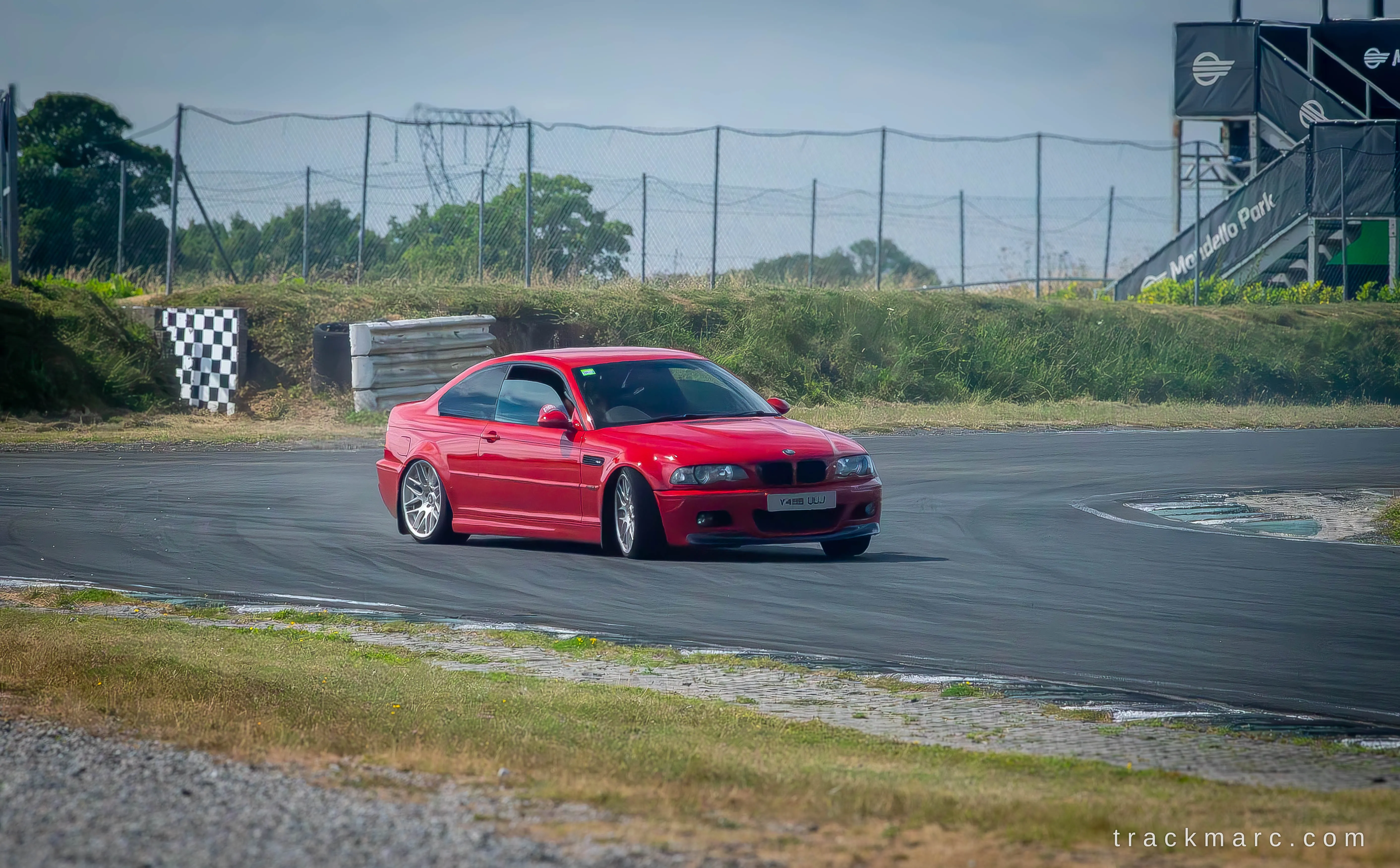 Red E46 M3 drifting at Mondello