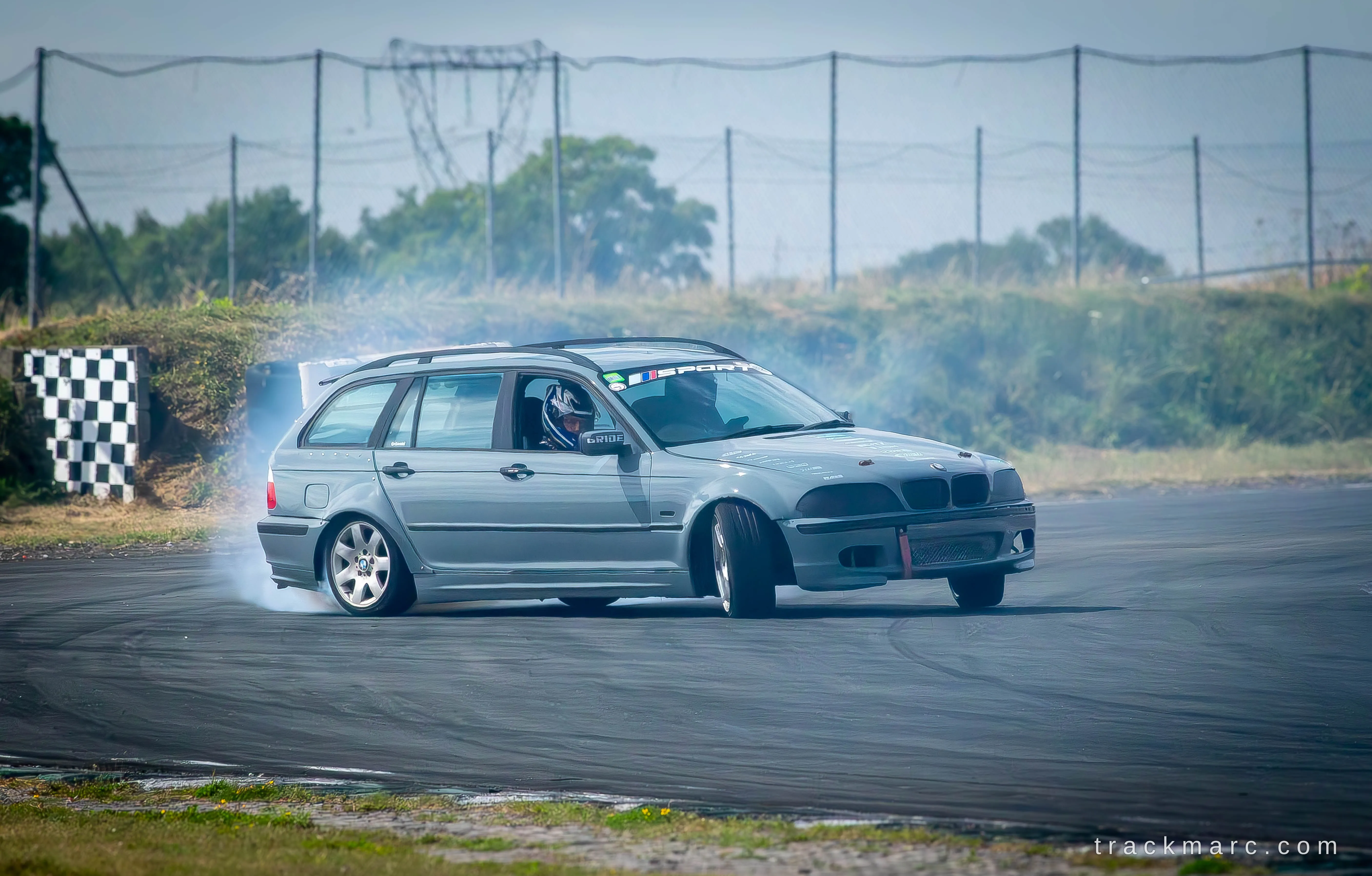 E46 Touring drifting at Mondello
