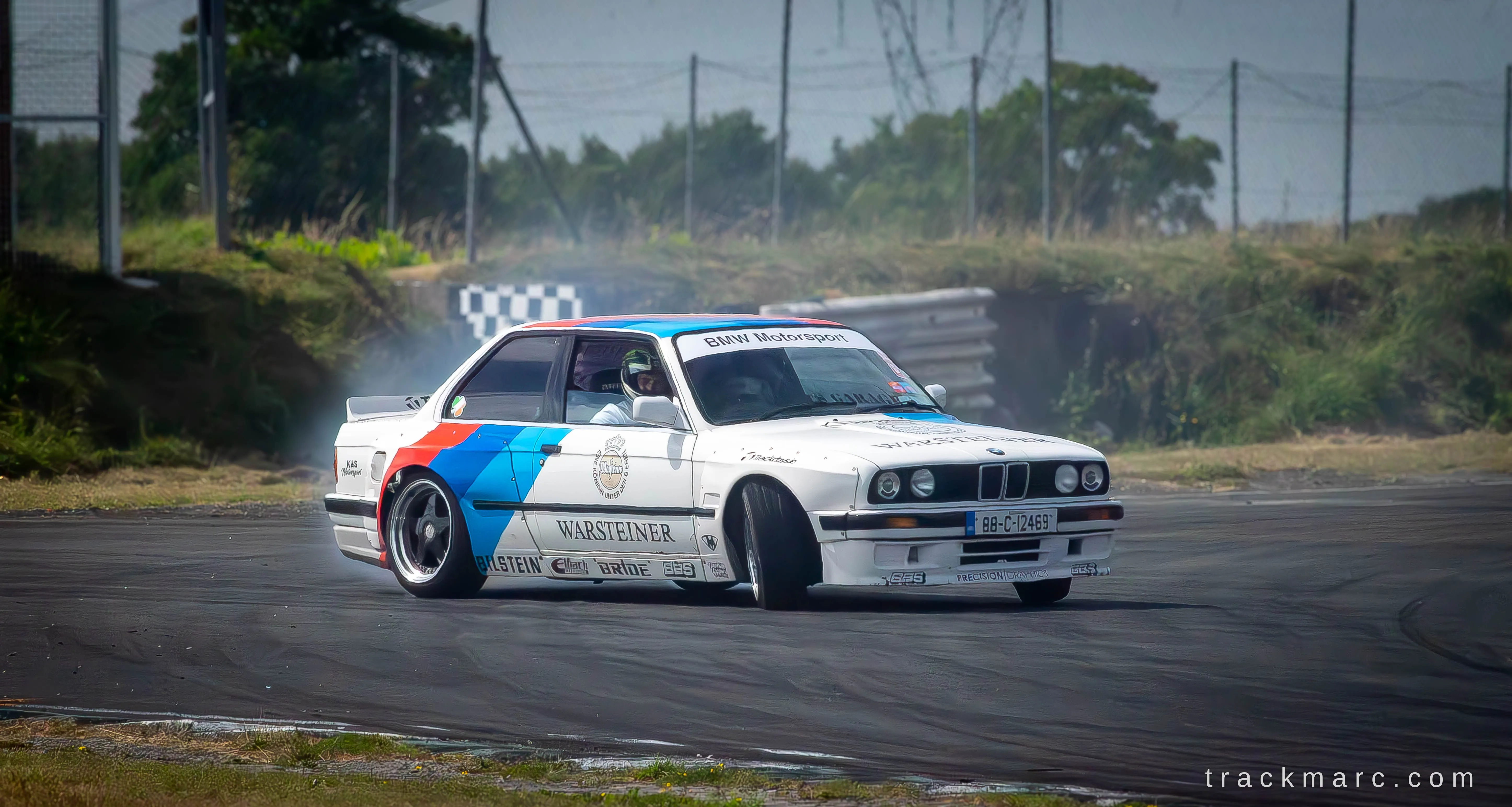 Warsteiner E30 drifting at Mondello