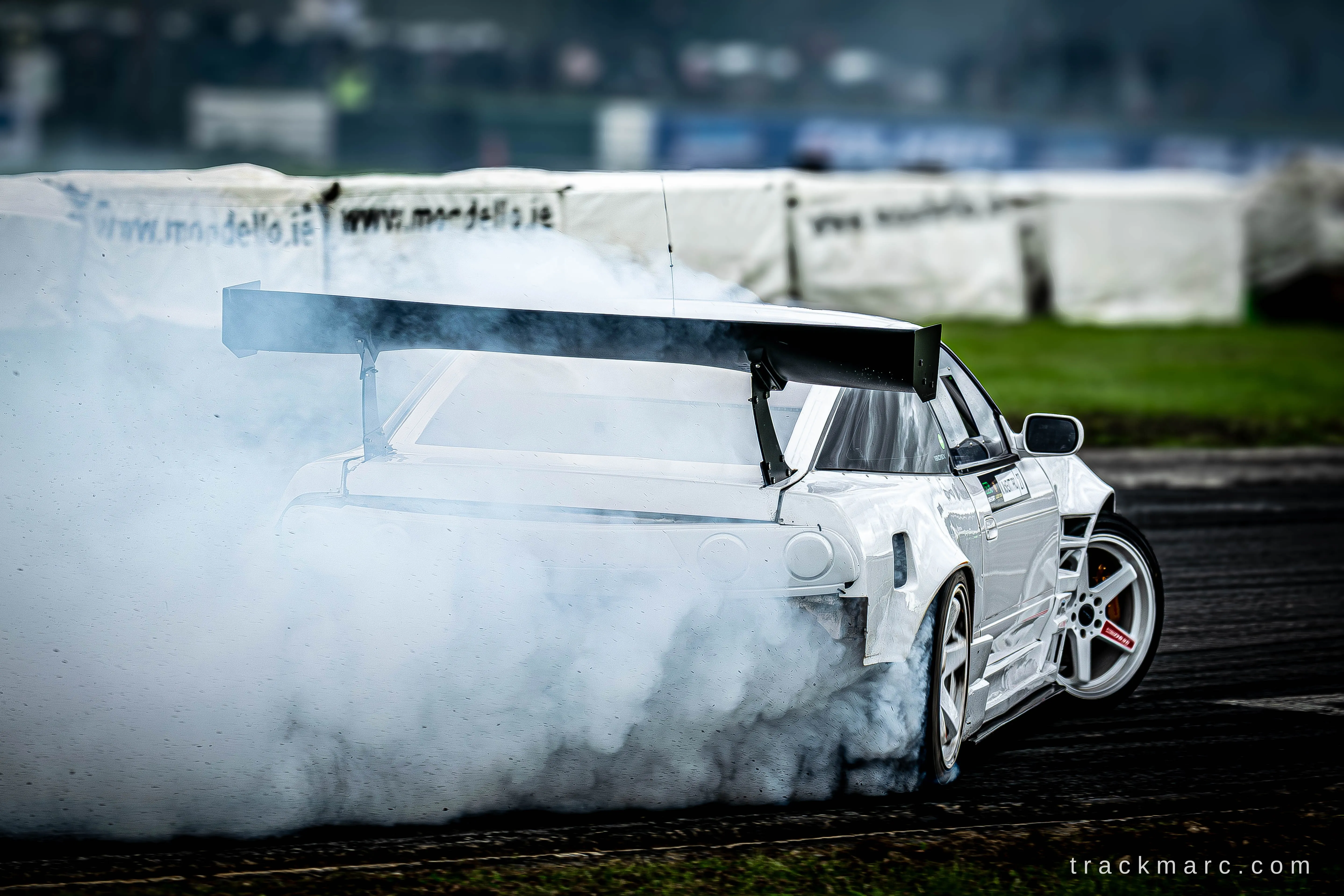 White Nissan 180SX, 130 Showdown