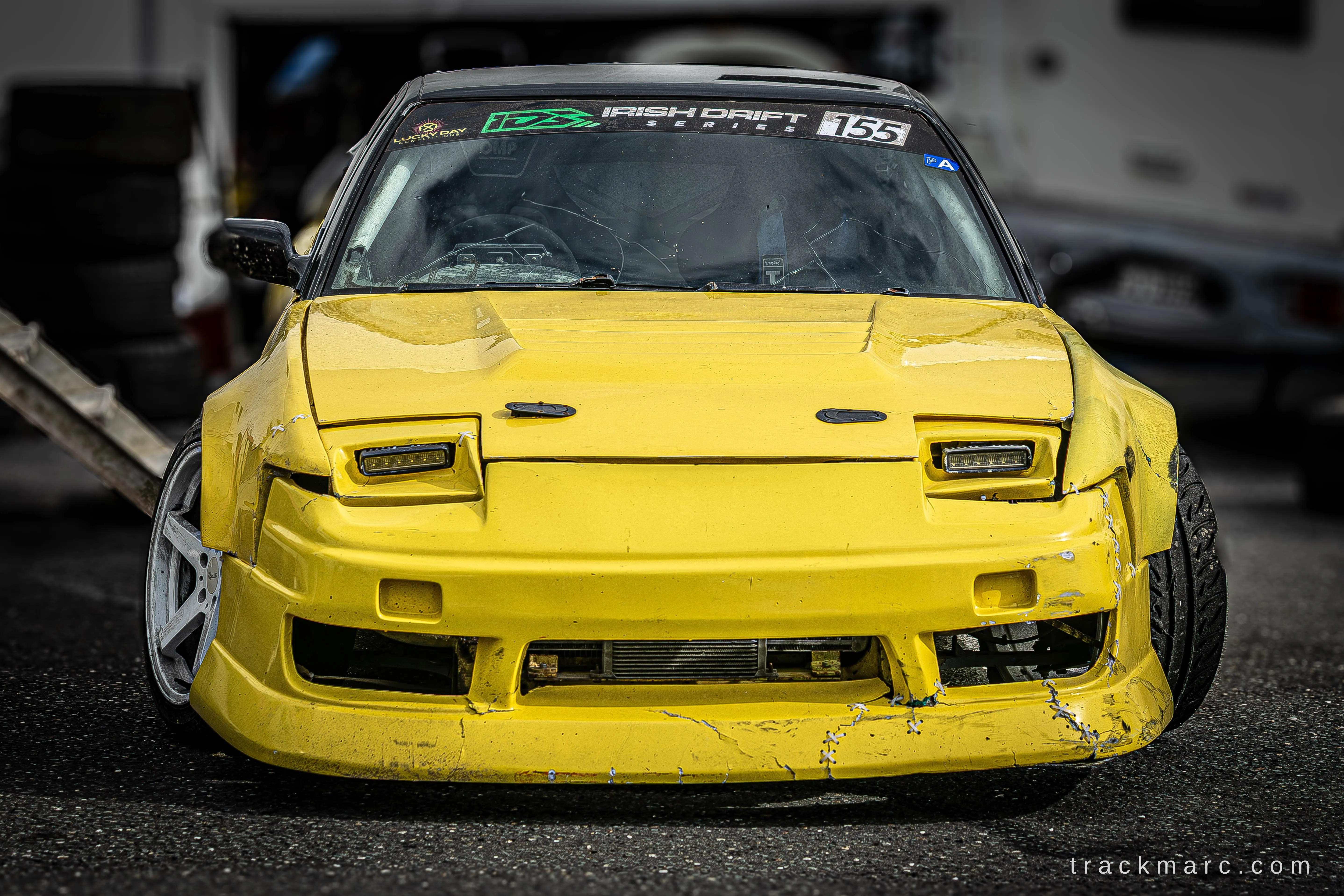 Yellow Nissan 180SX #155 — 130 Showdown