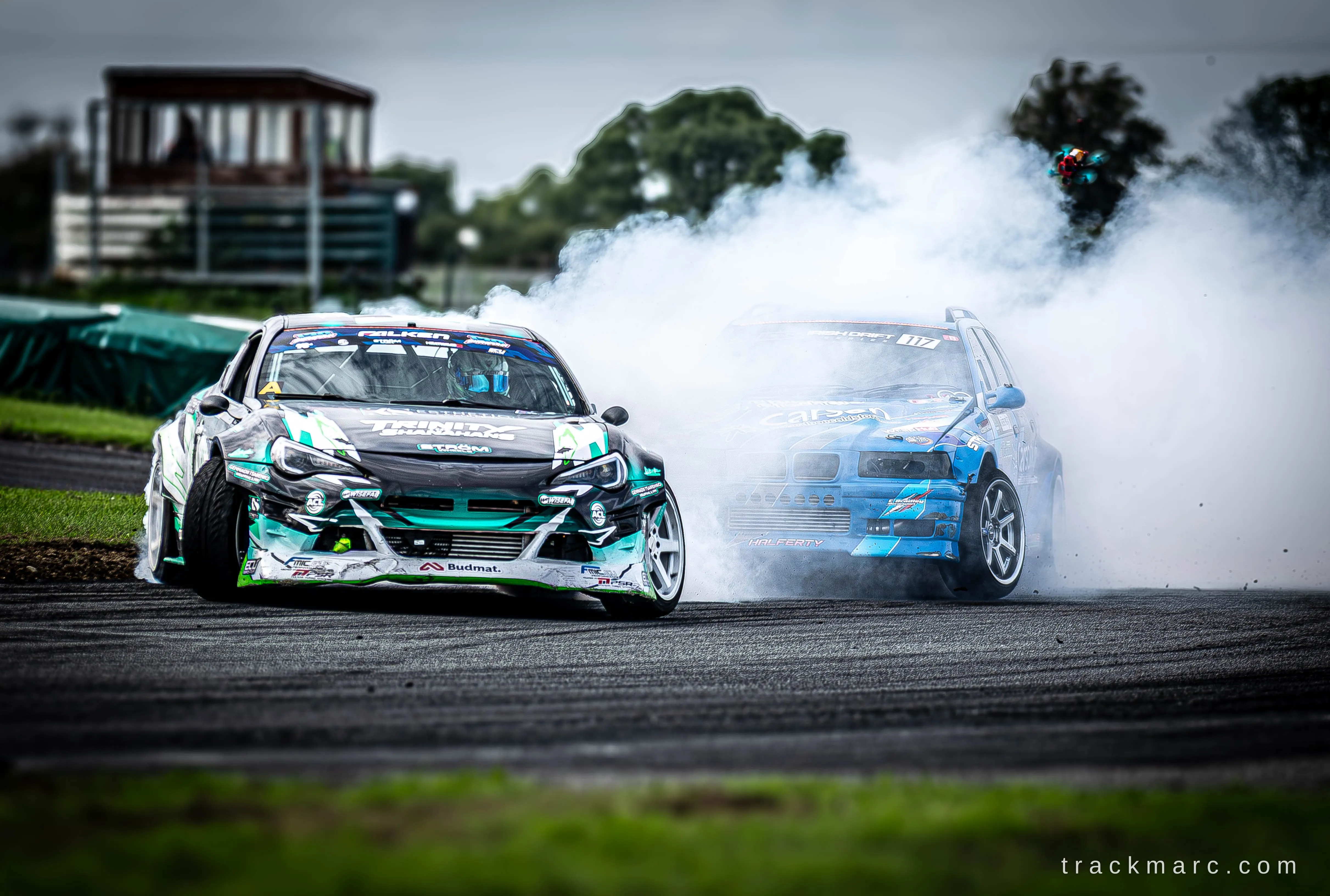 Subaru BRZ and BMW E36 drift cars — 130 Showdown