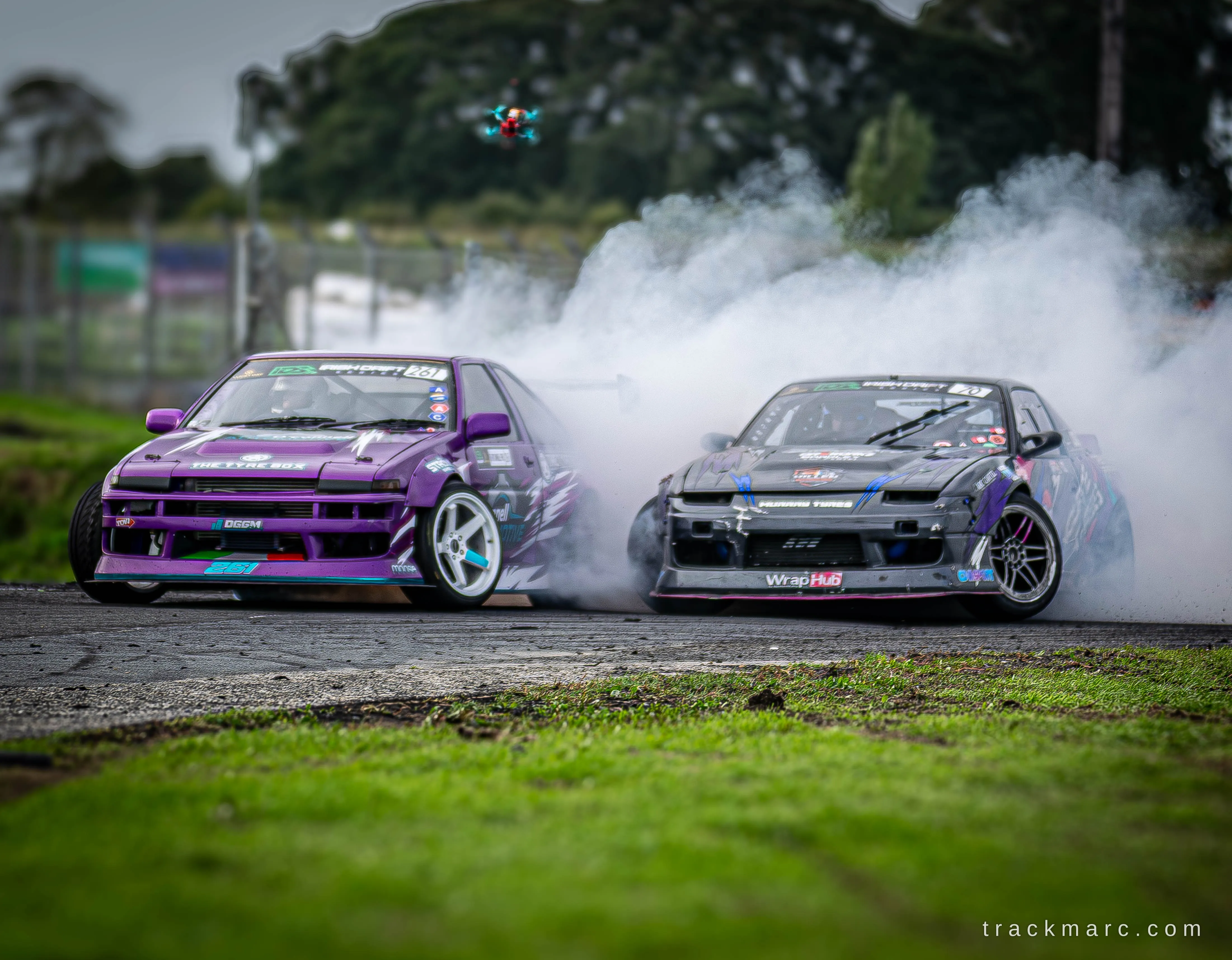 Toyota AE86 and Nissan 180SX tandem — 130 Showdown