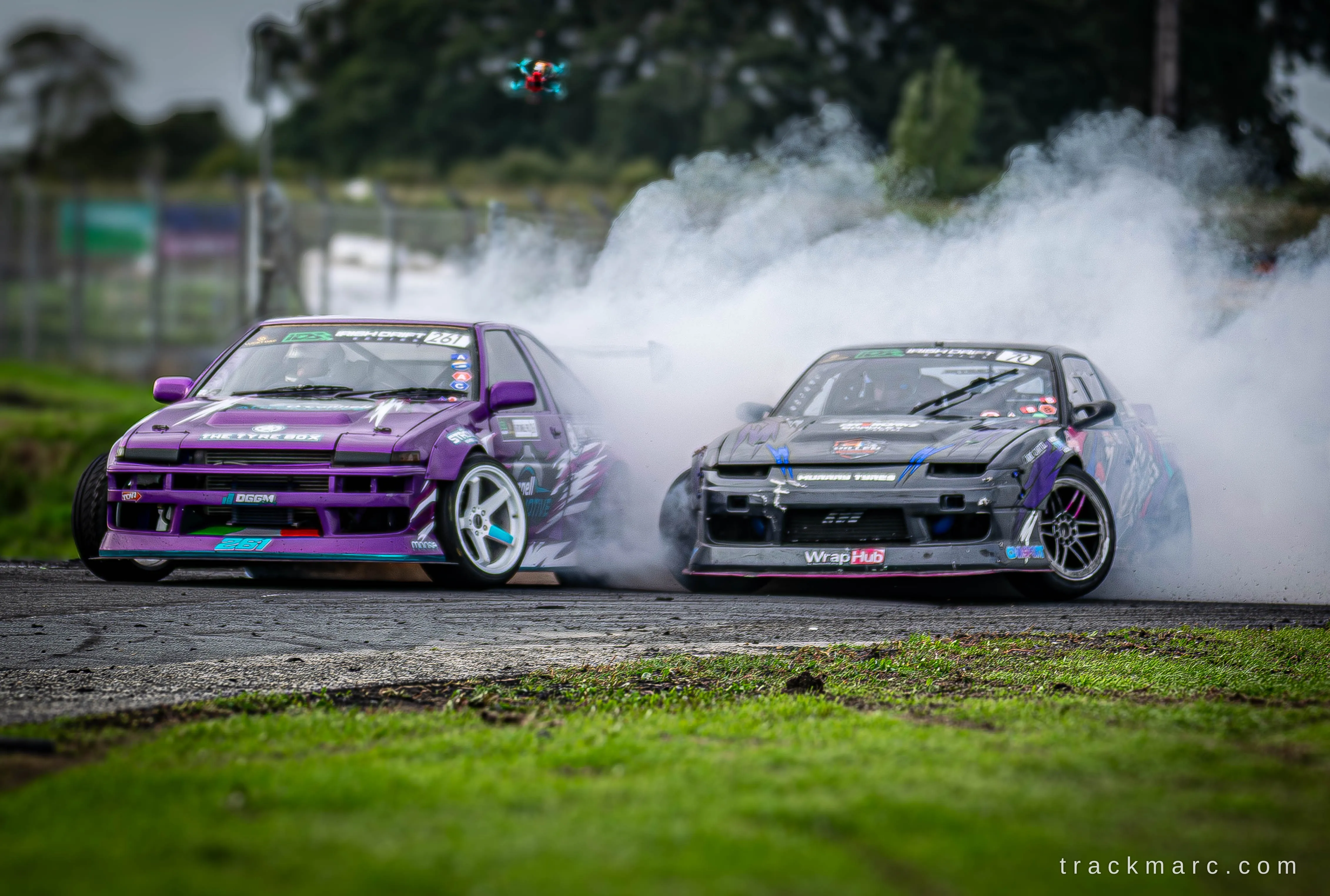 Toyota AE86 and Nissan 180SX tandem — 130 Showdown