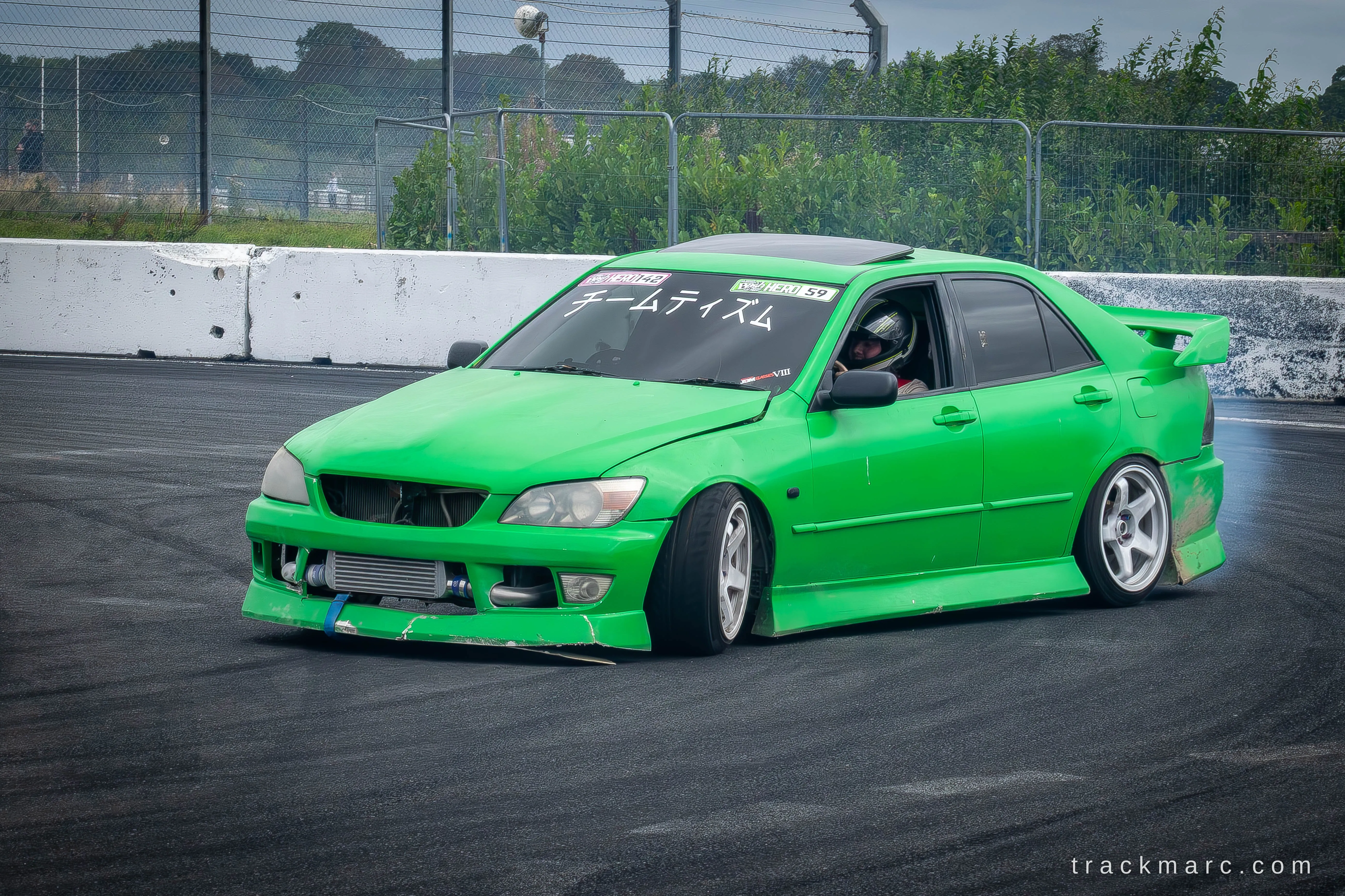 Green Lexus IS200 at Drift Games