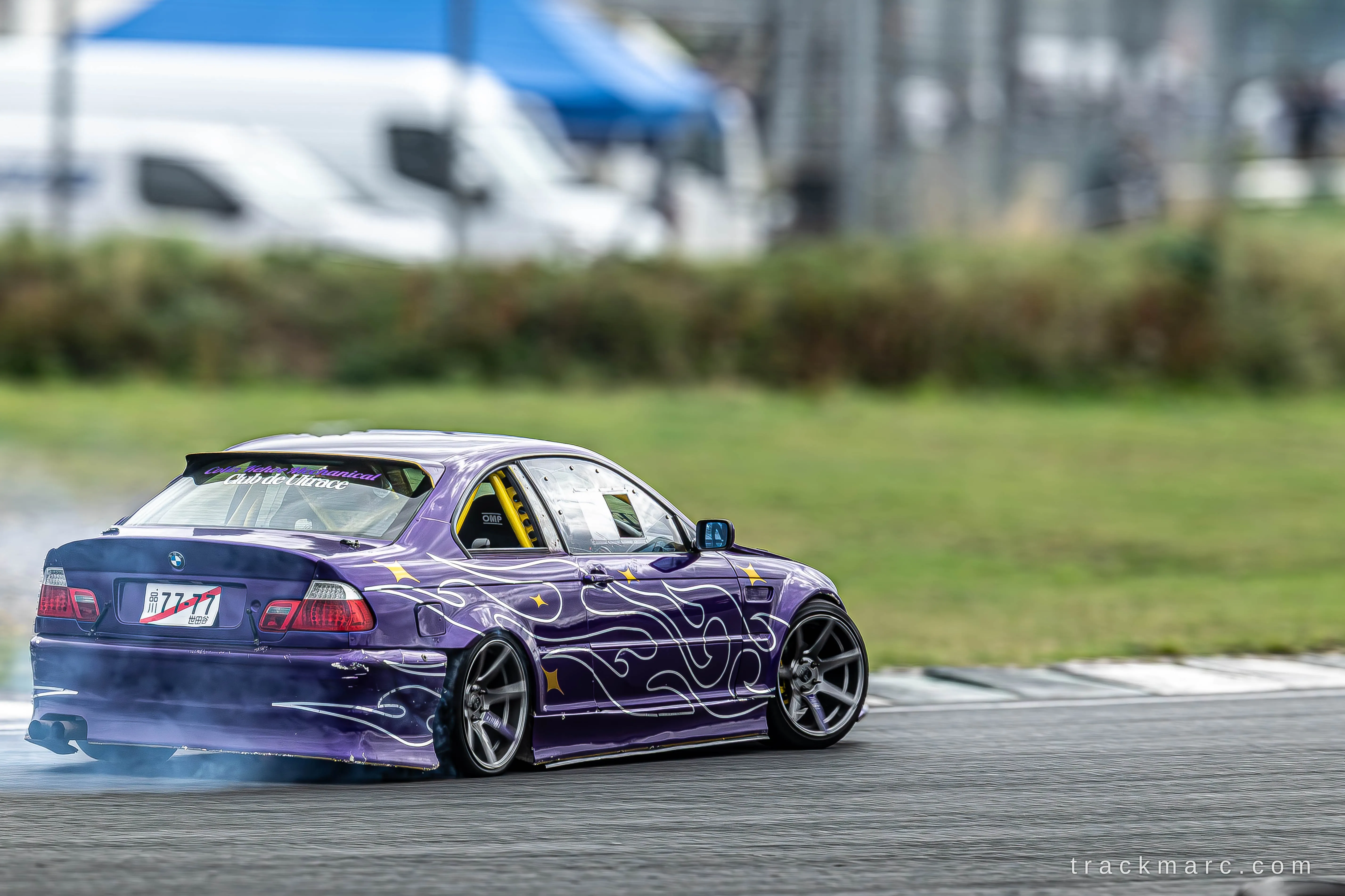Purple BMW E46 at Drift Games