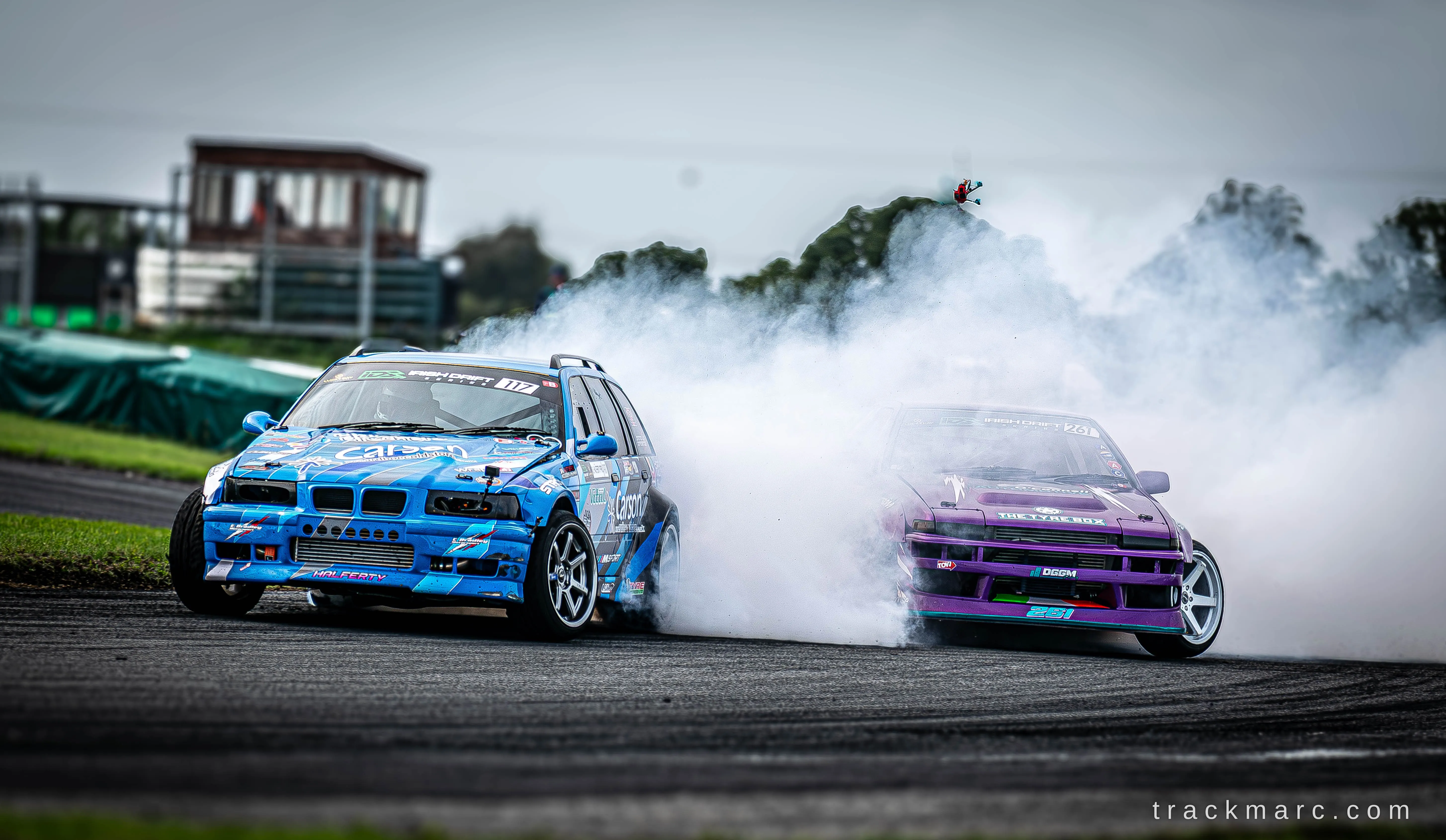 Stephen Halferty and purple drift car — 130 Showdown