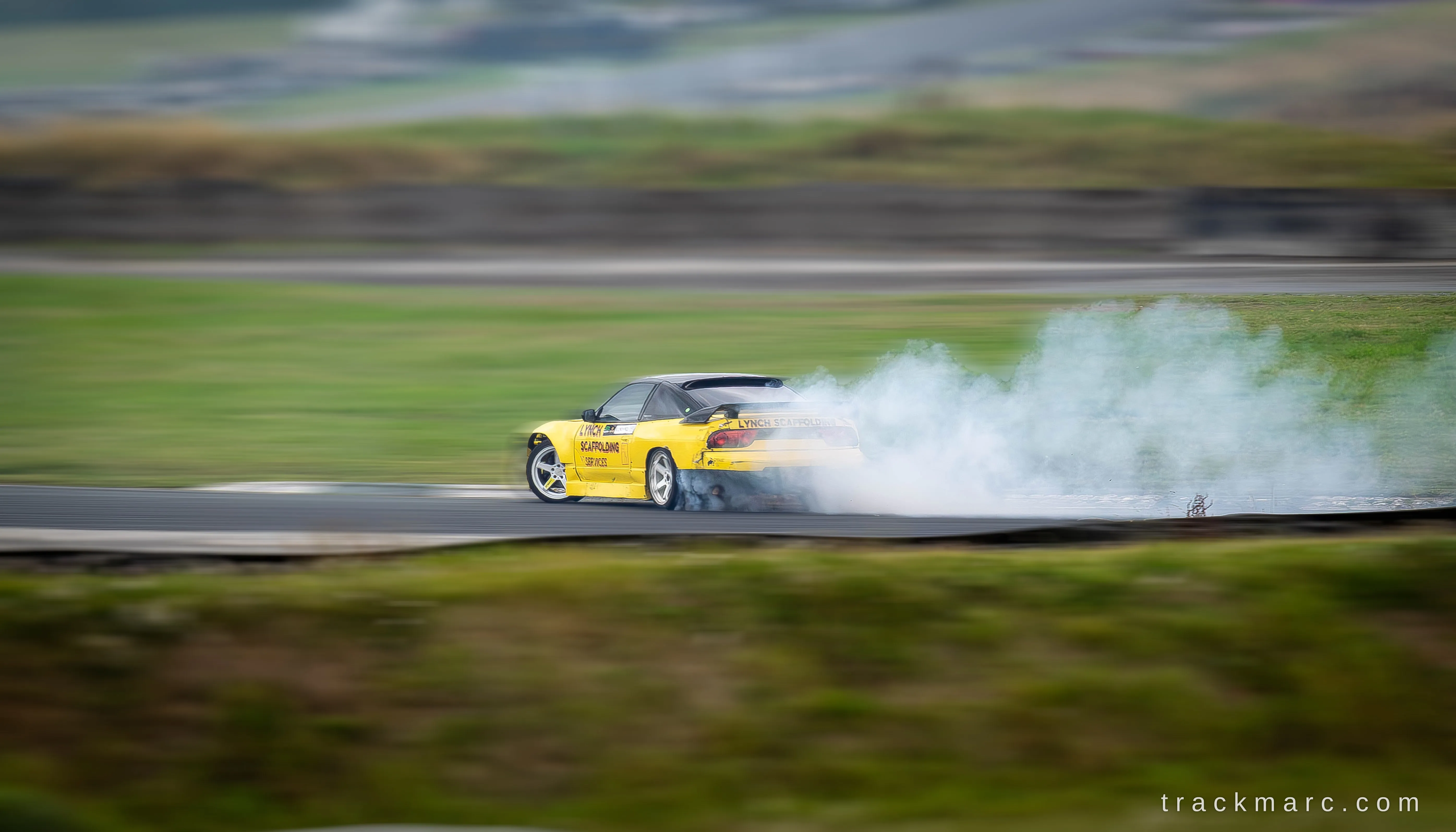 Yellow Nissan 180SX at Drift Games