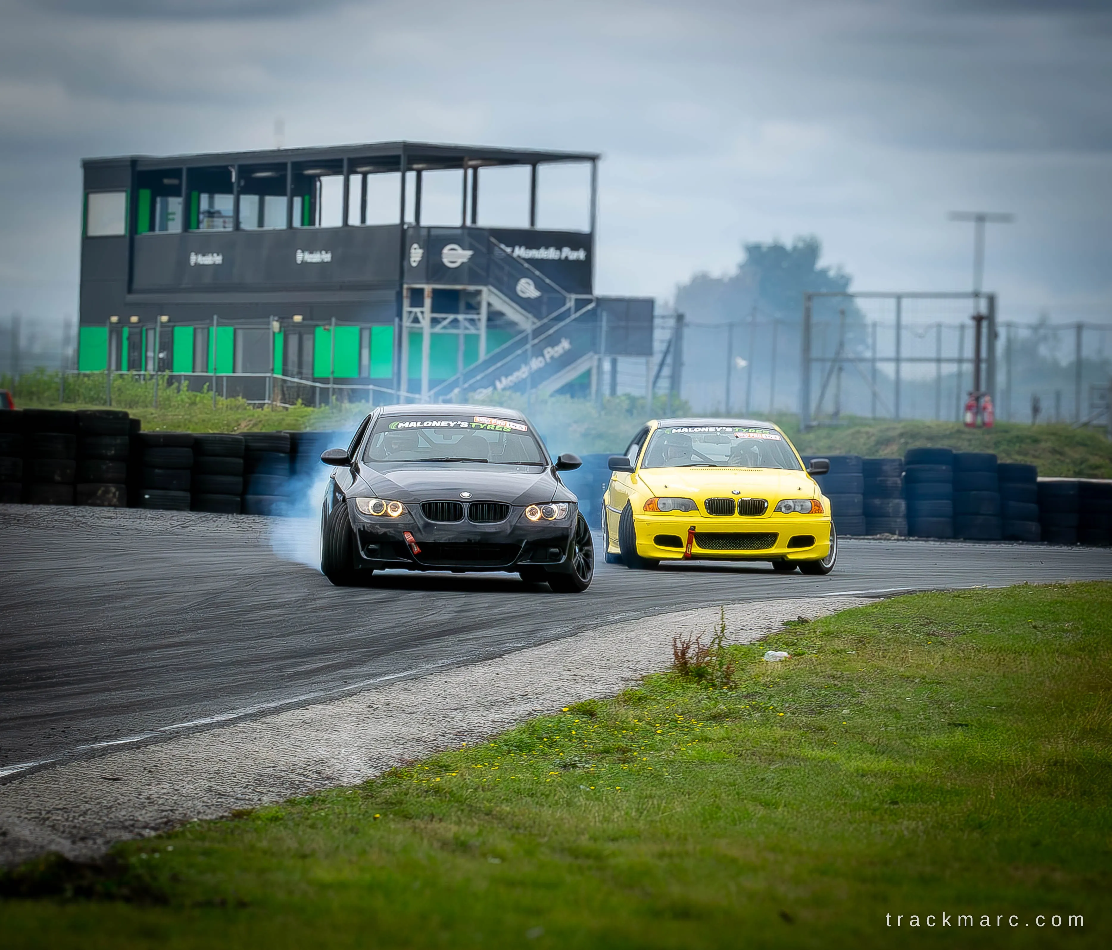 BMW E92 and E46 drift cars at Mondello Park