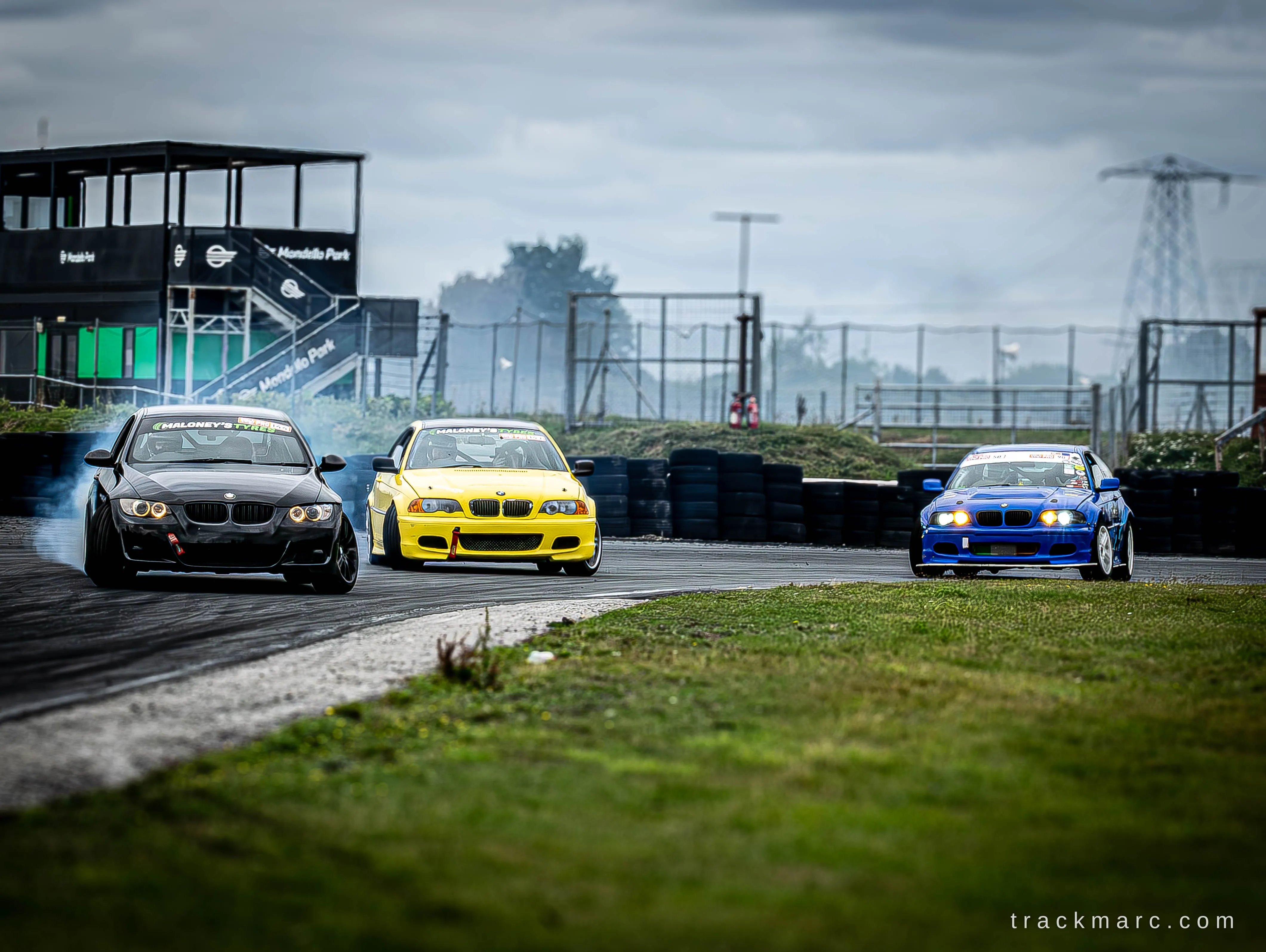 BMW E92 and E46 drift cars at Mondello Park