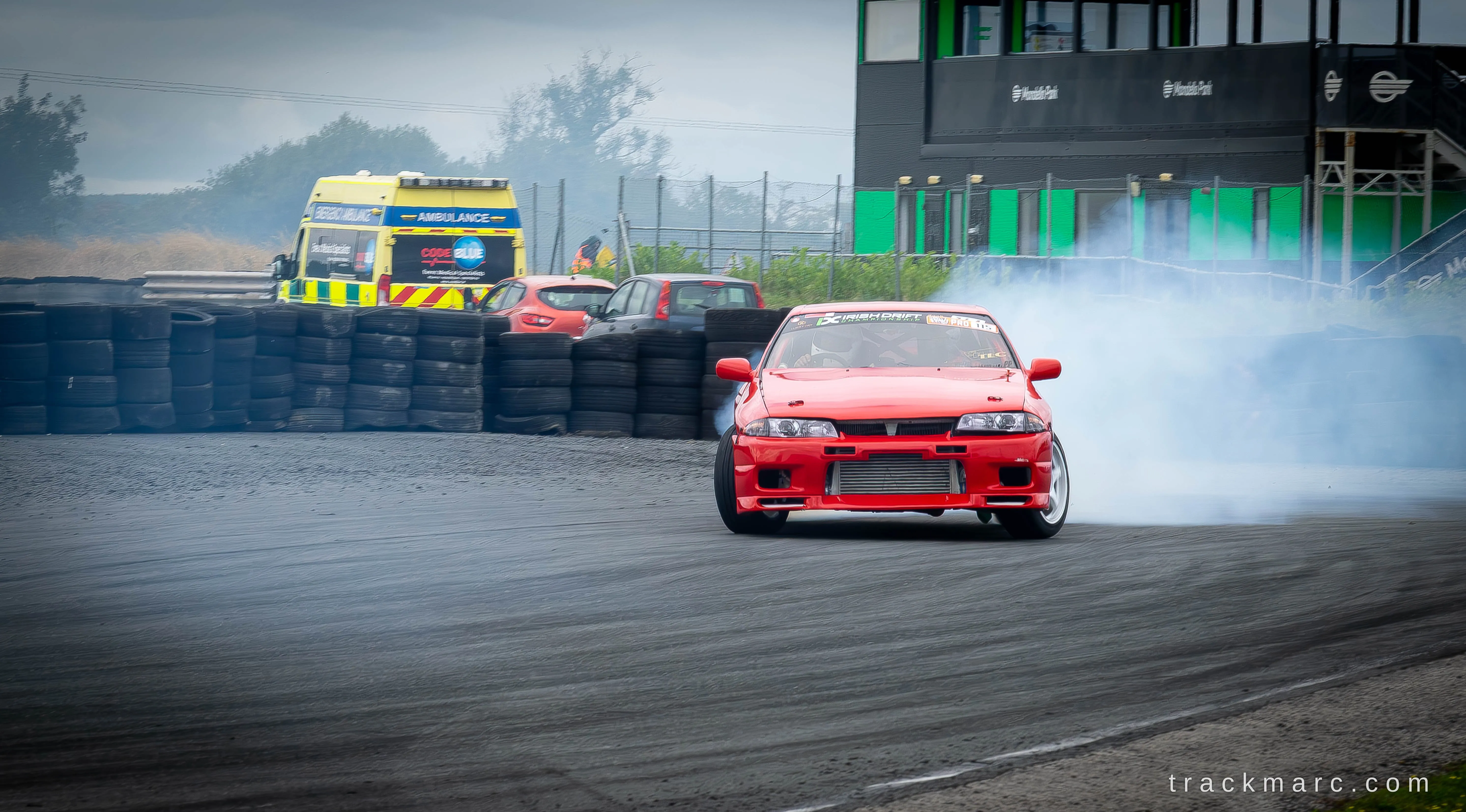 Red Nissan Skyline R32 at Drift Games