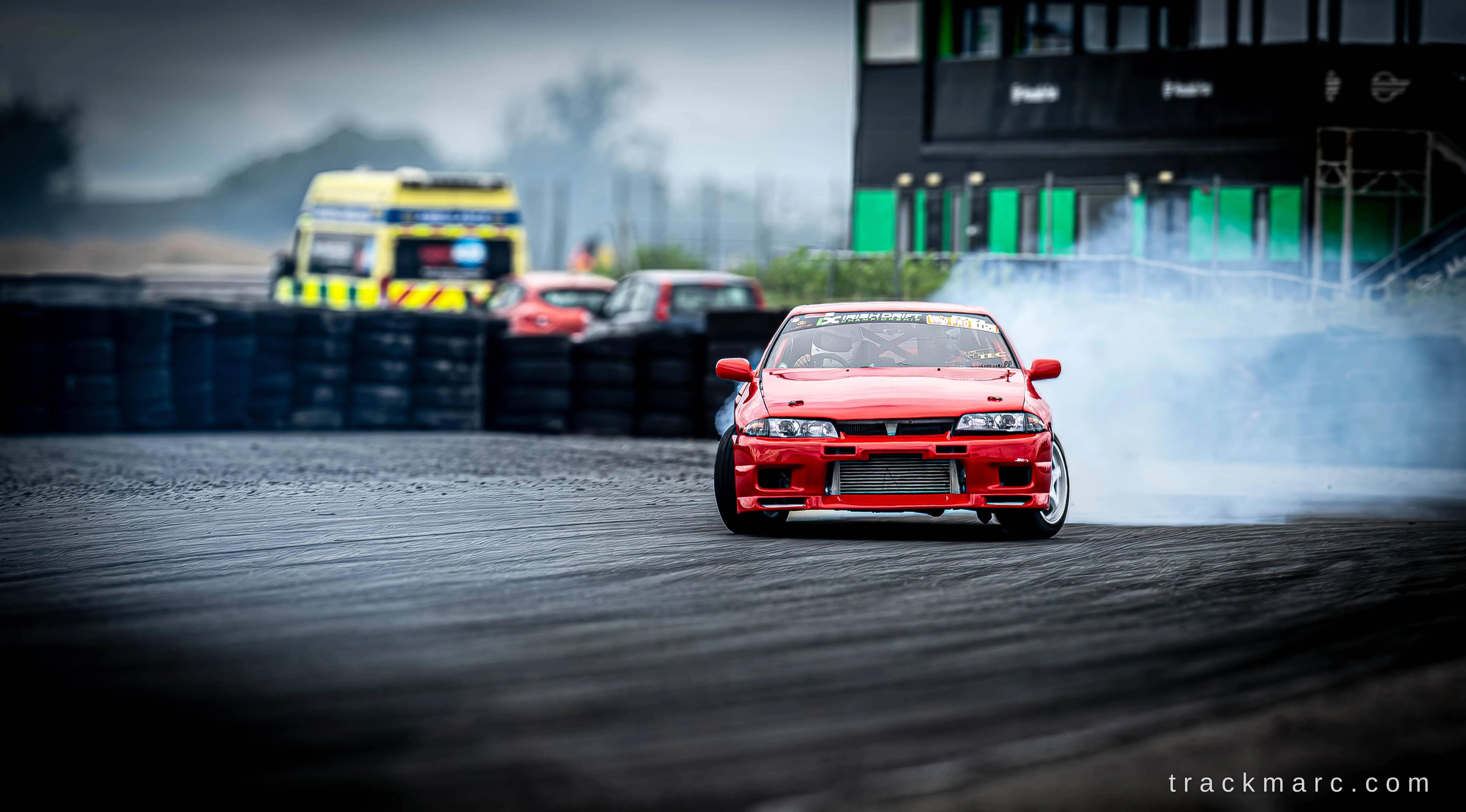 Red Nissan Skyline R32 at Drift Games