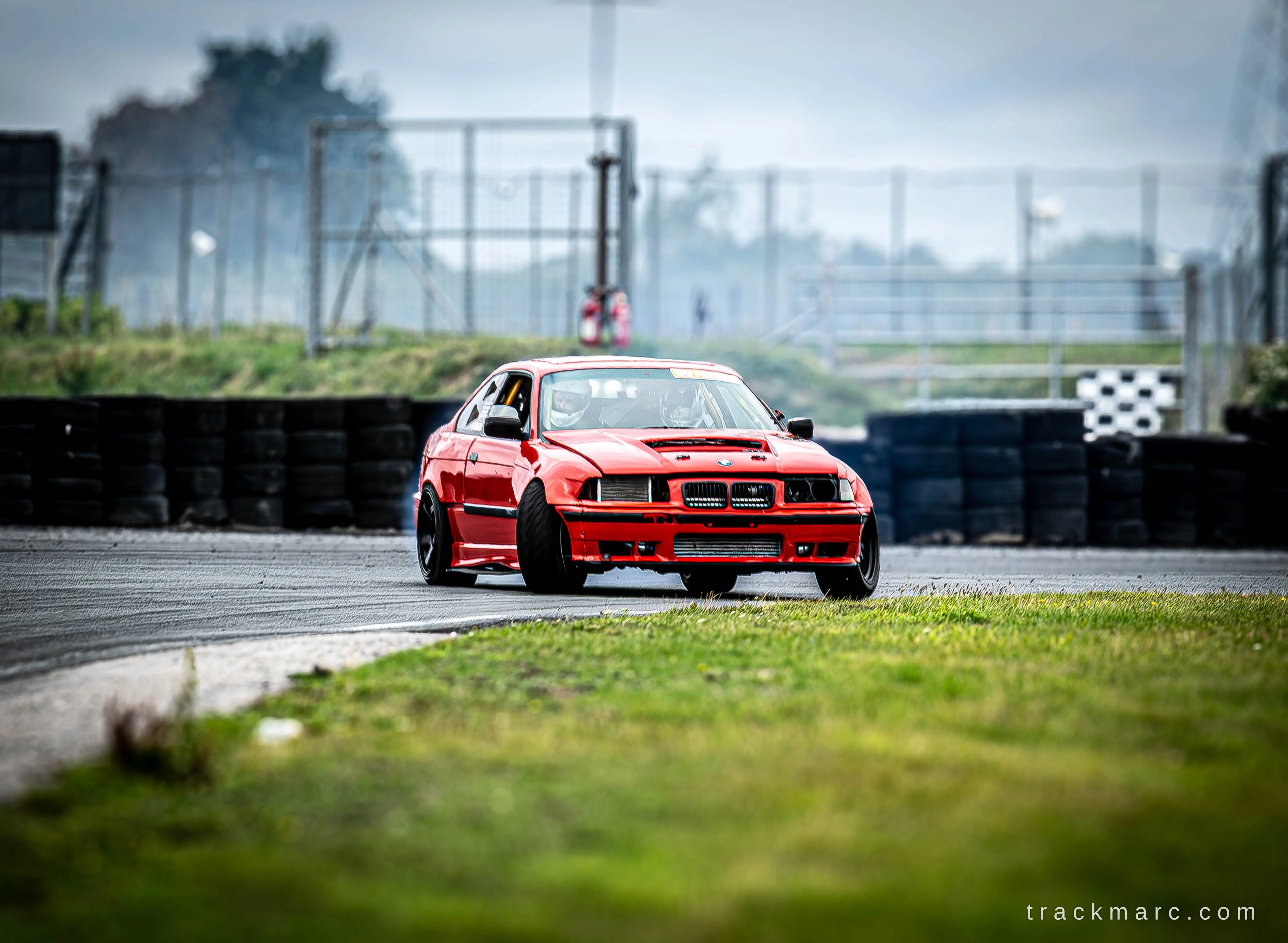 Red BMW E36 drift car at Drift Games