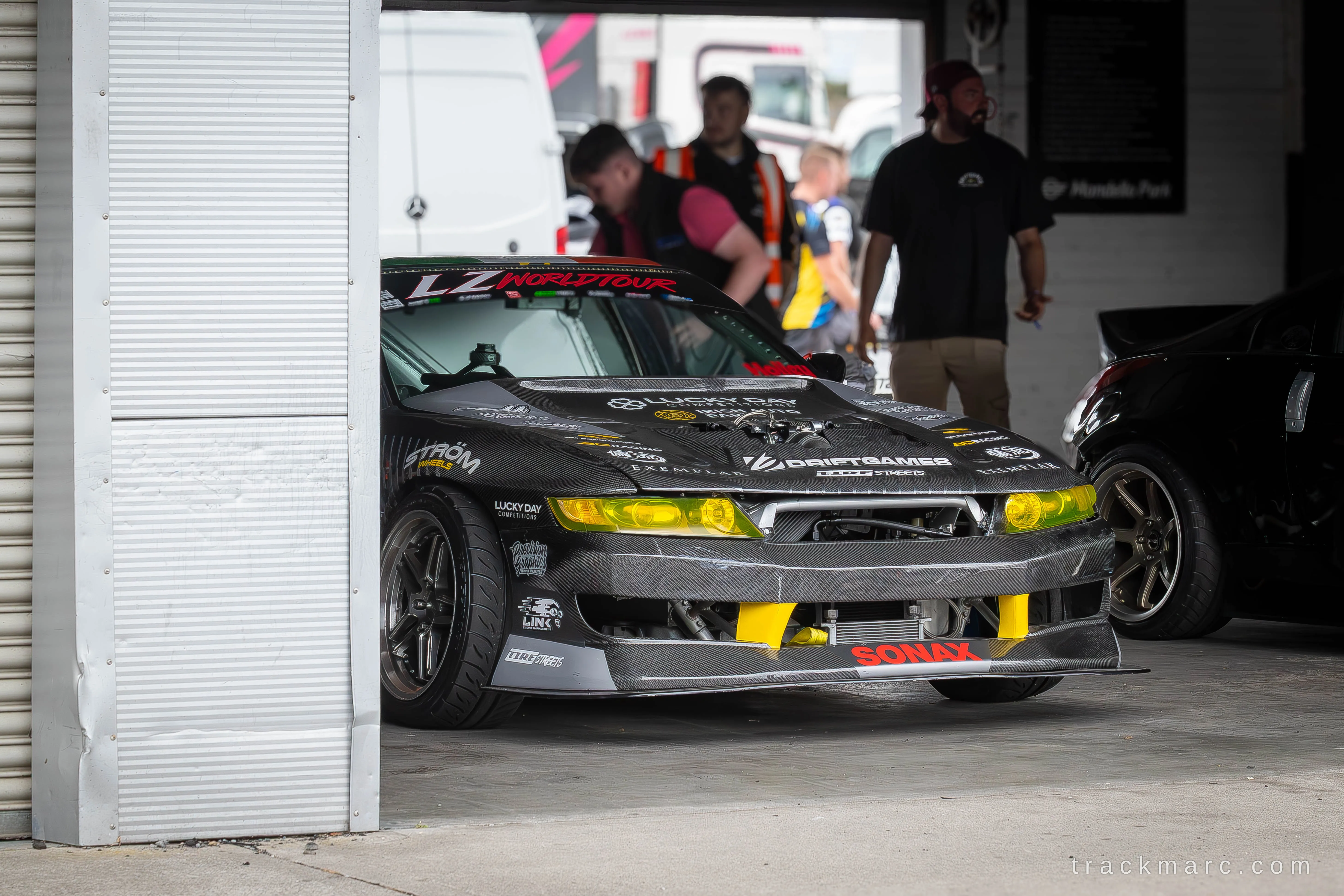 Carbon fibre drift car at Drift Games