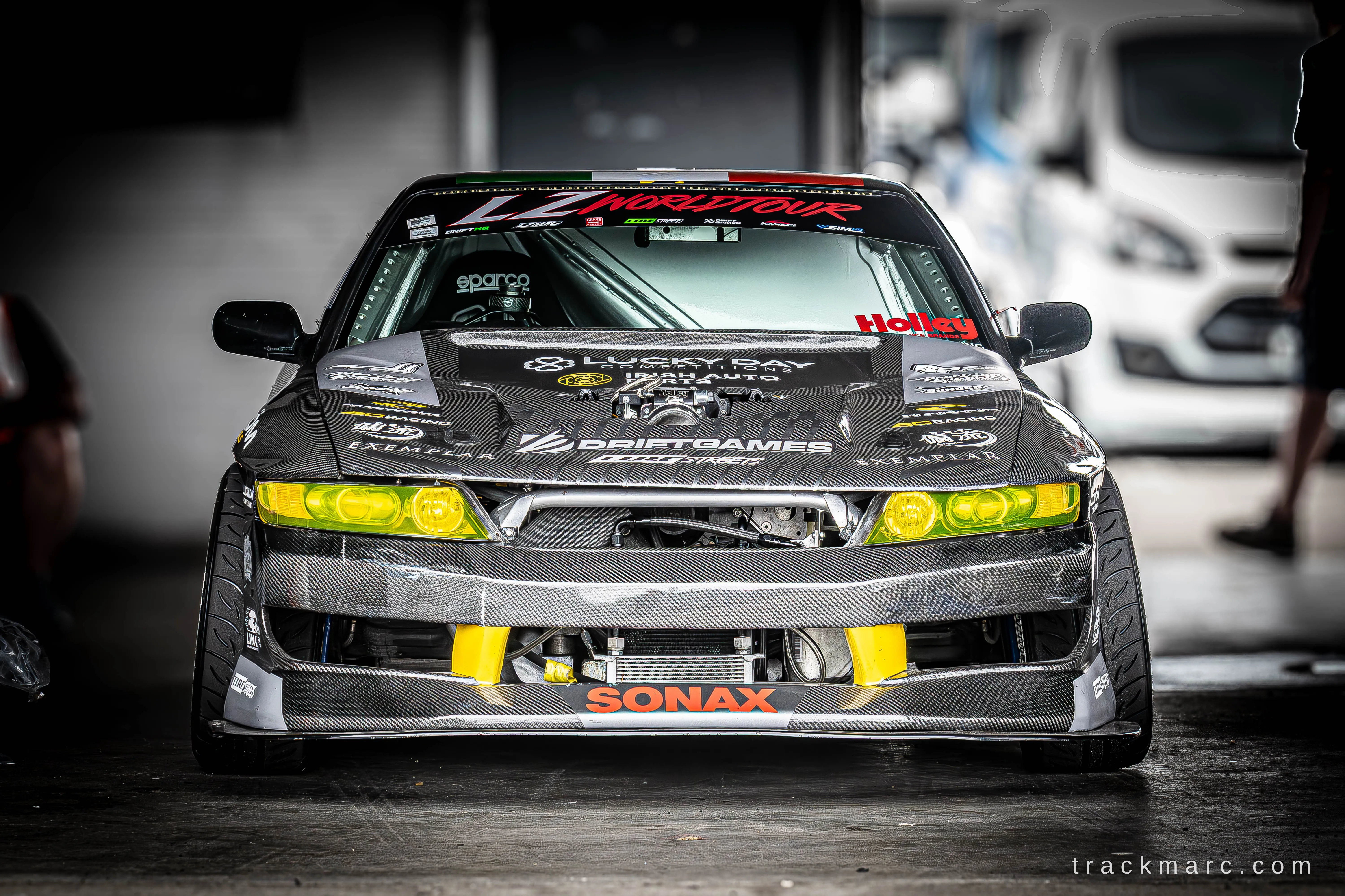 Carbon fibre drift car at Drift Games