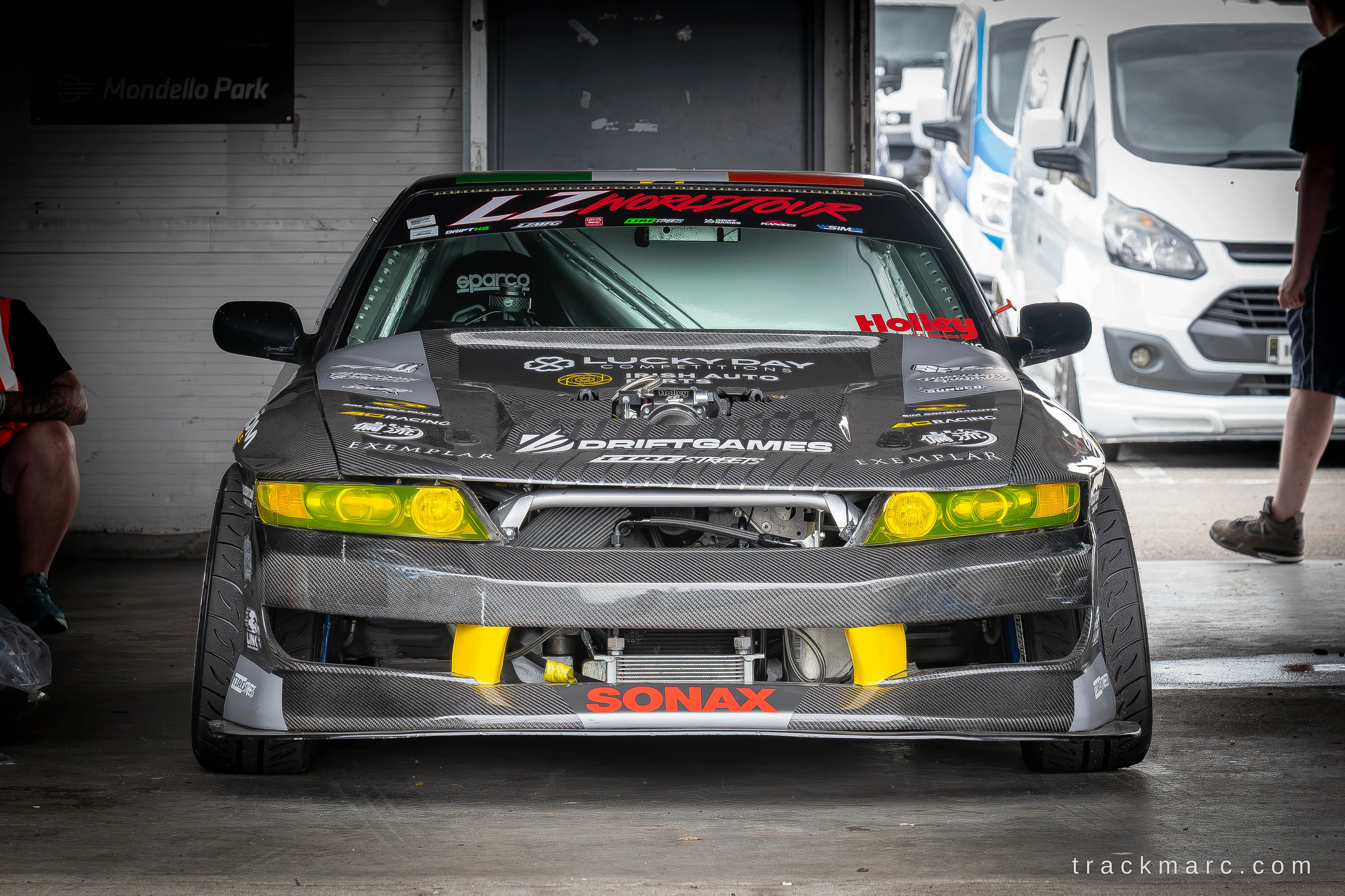 Carbon fibre drift car at Drift Games