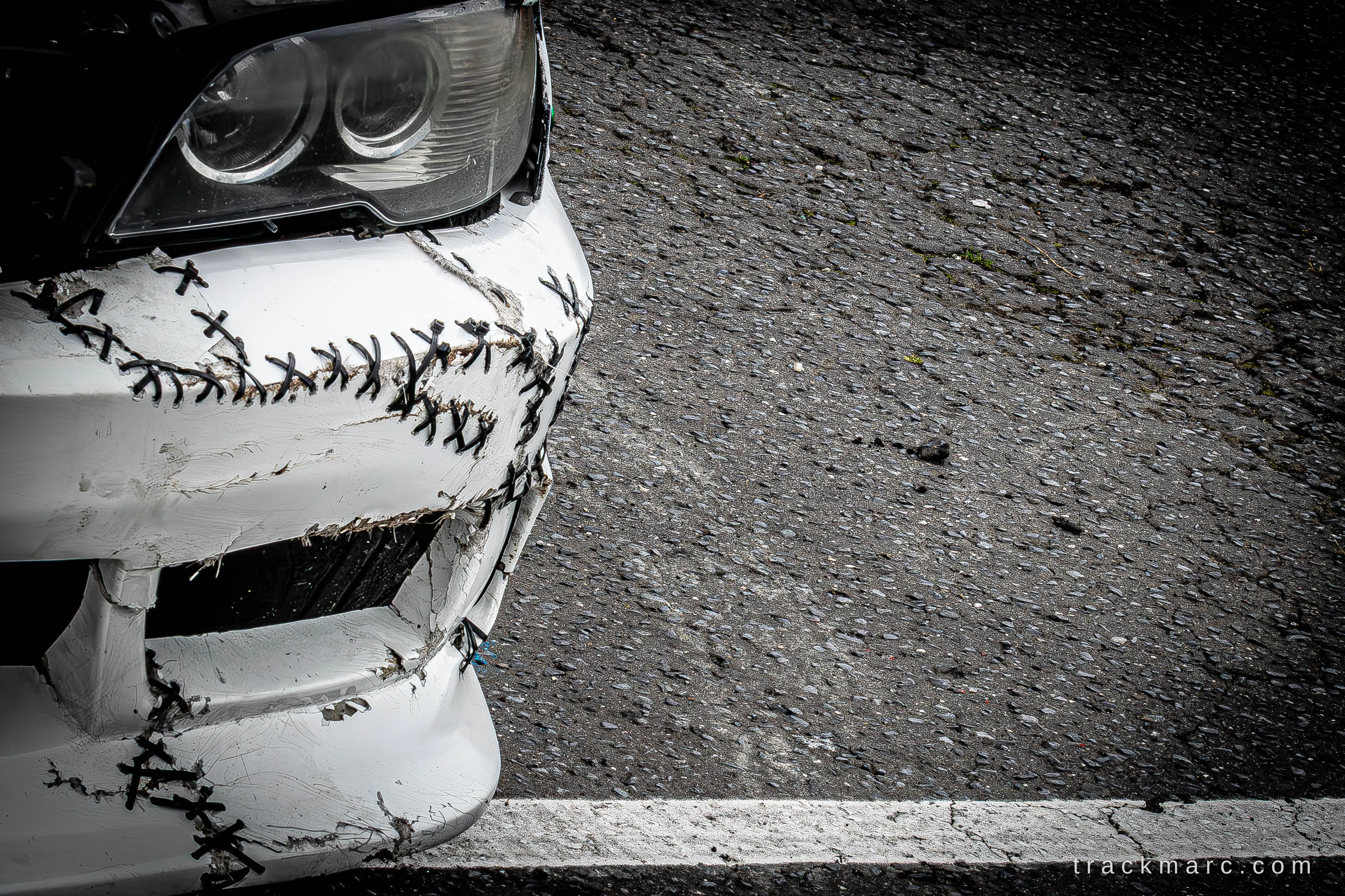 Stitched bumper on a drift car at Drift Games