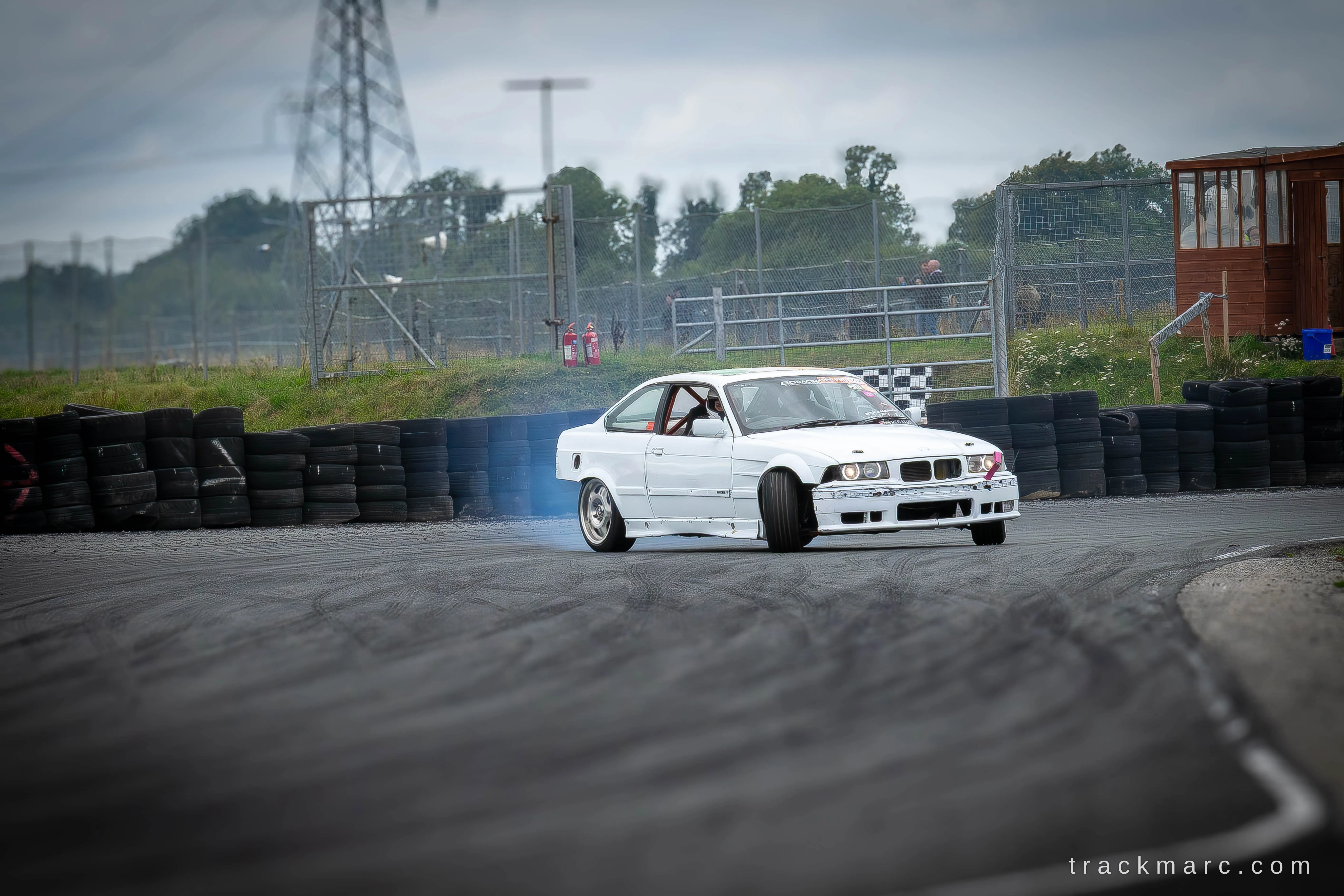 White BMW E36 drift car at Drift Games
