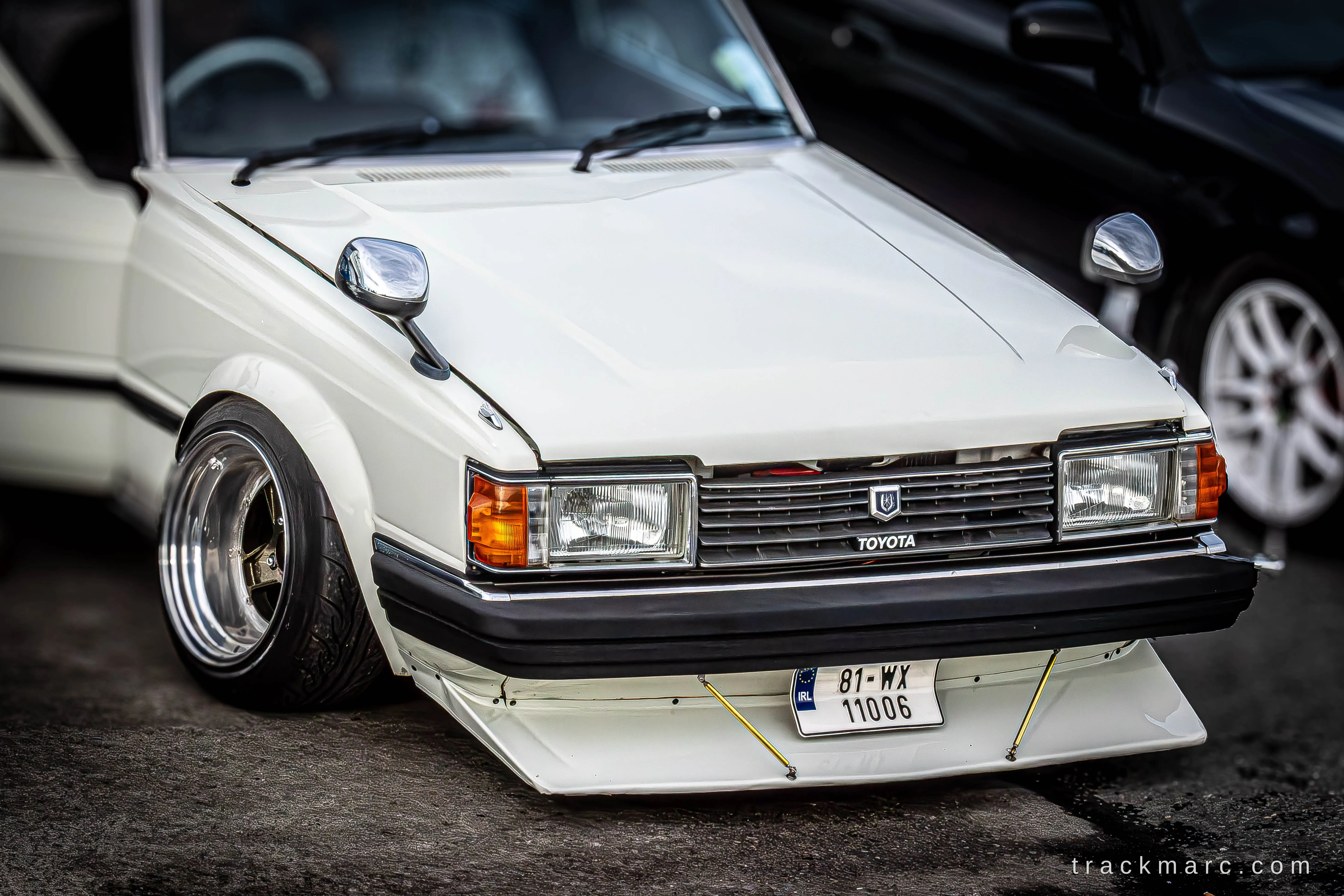White Toyota Corolla E70, 86 Fest