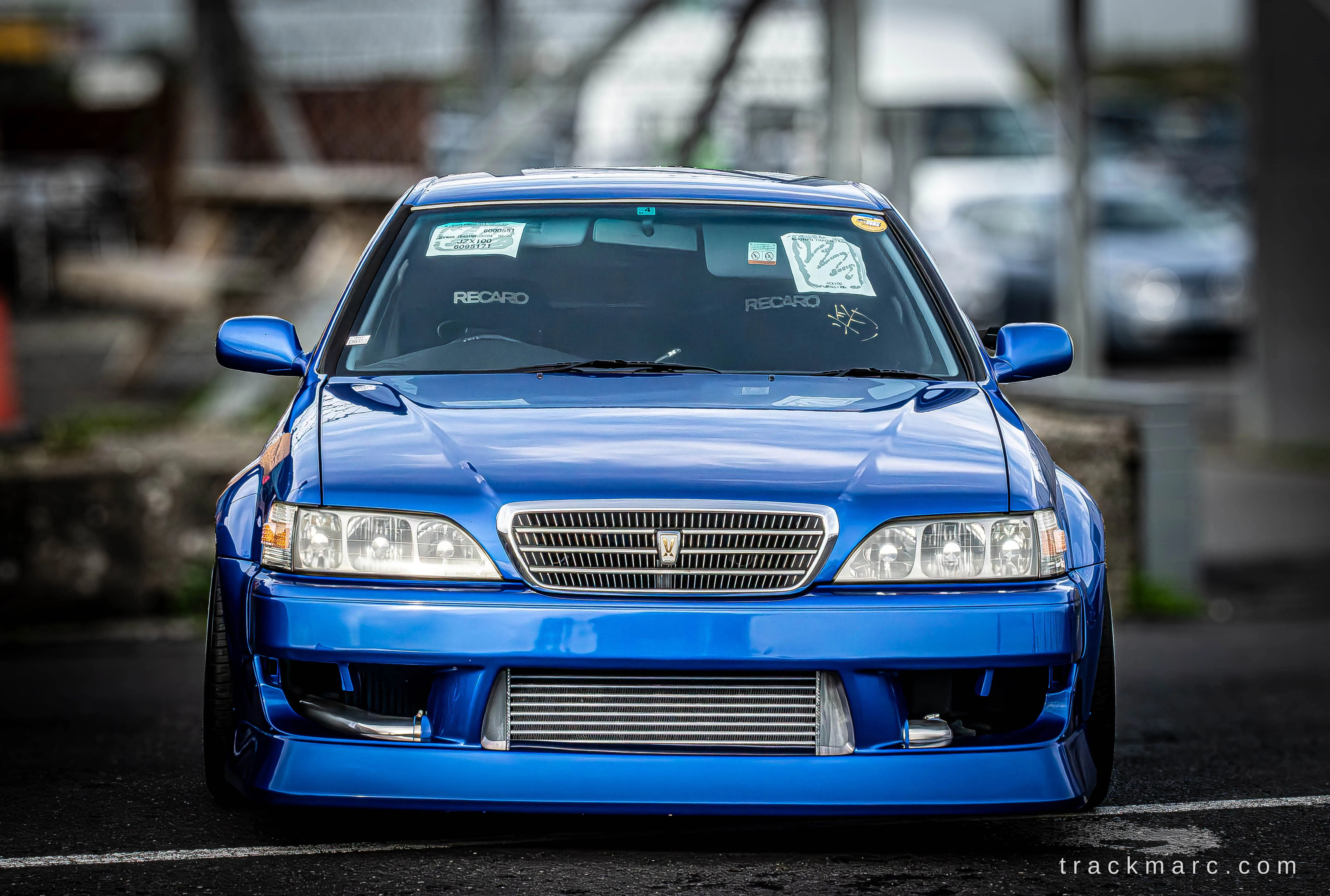 Blue Toyota Chaser JZX100 at 86 Fest