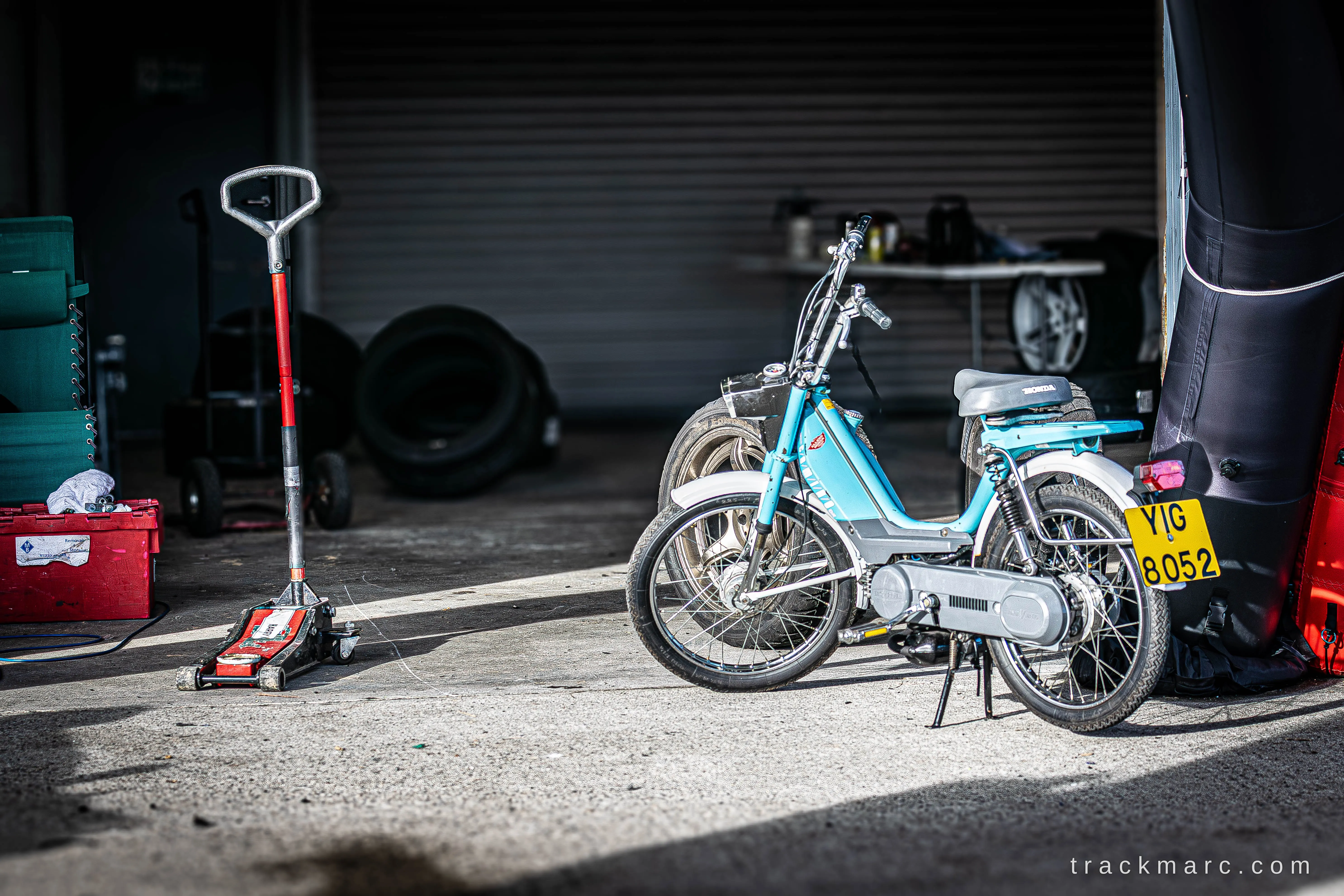 Honda moped in the paddock at 130 Showdown
