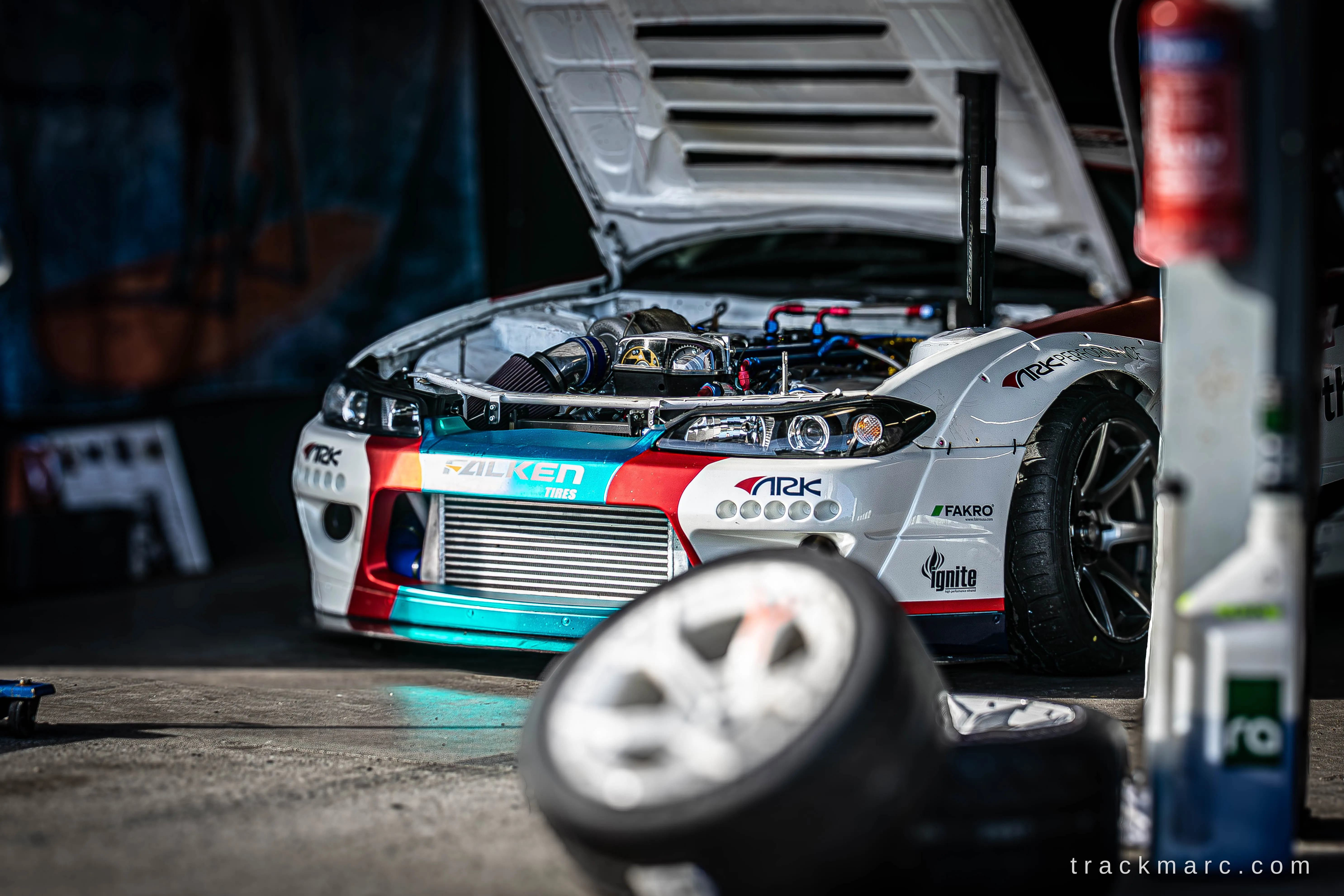 Nissan Silvia S15 in the pits — 130 Showdown