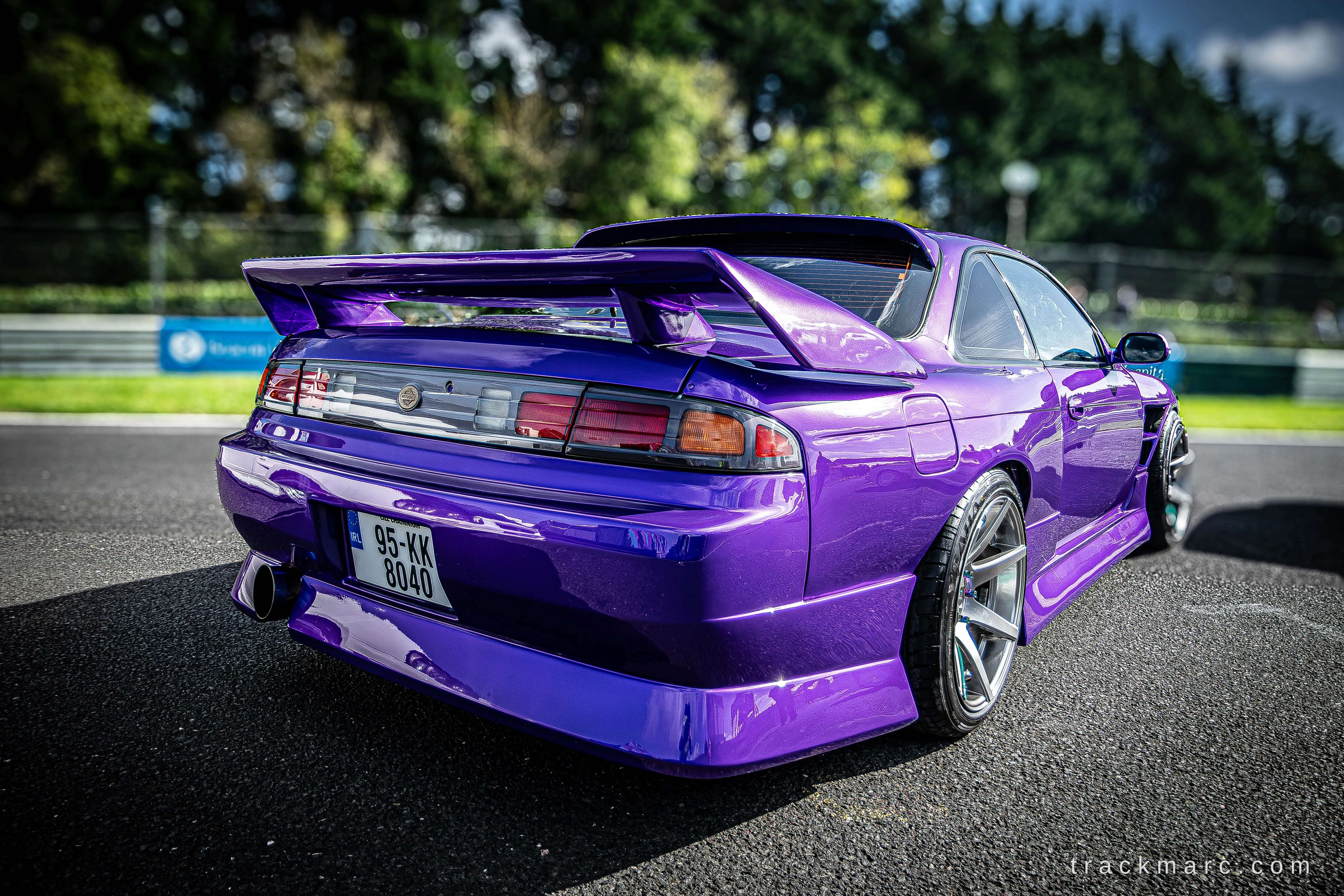Purple Nissan Silvia S14 — 130 Showdown