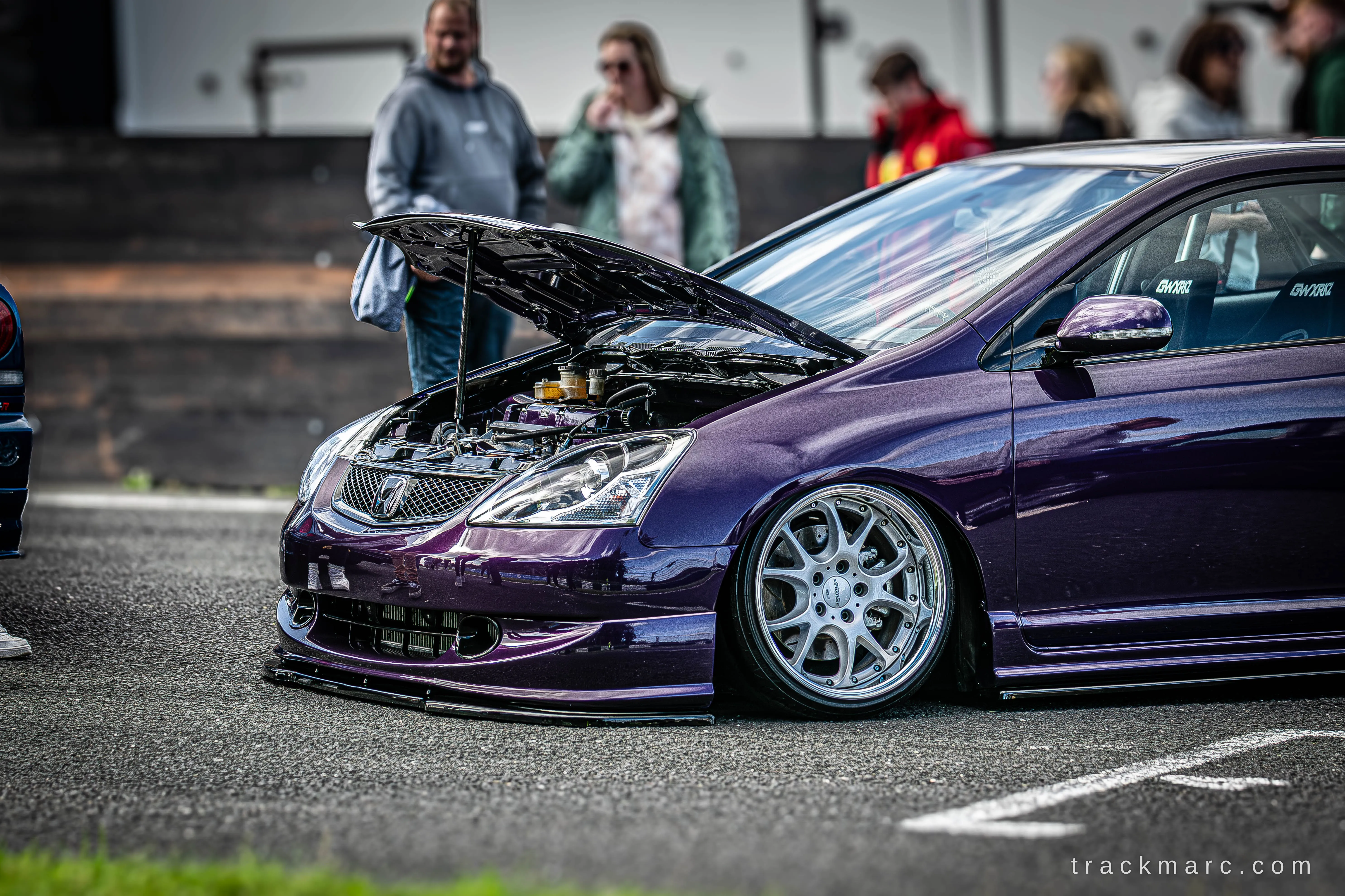 Purple Honda Civic at 130 Showdown
