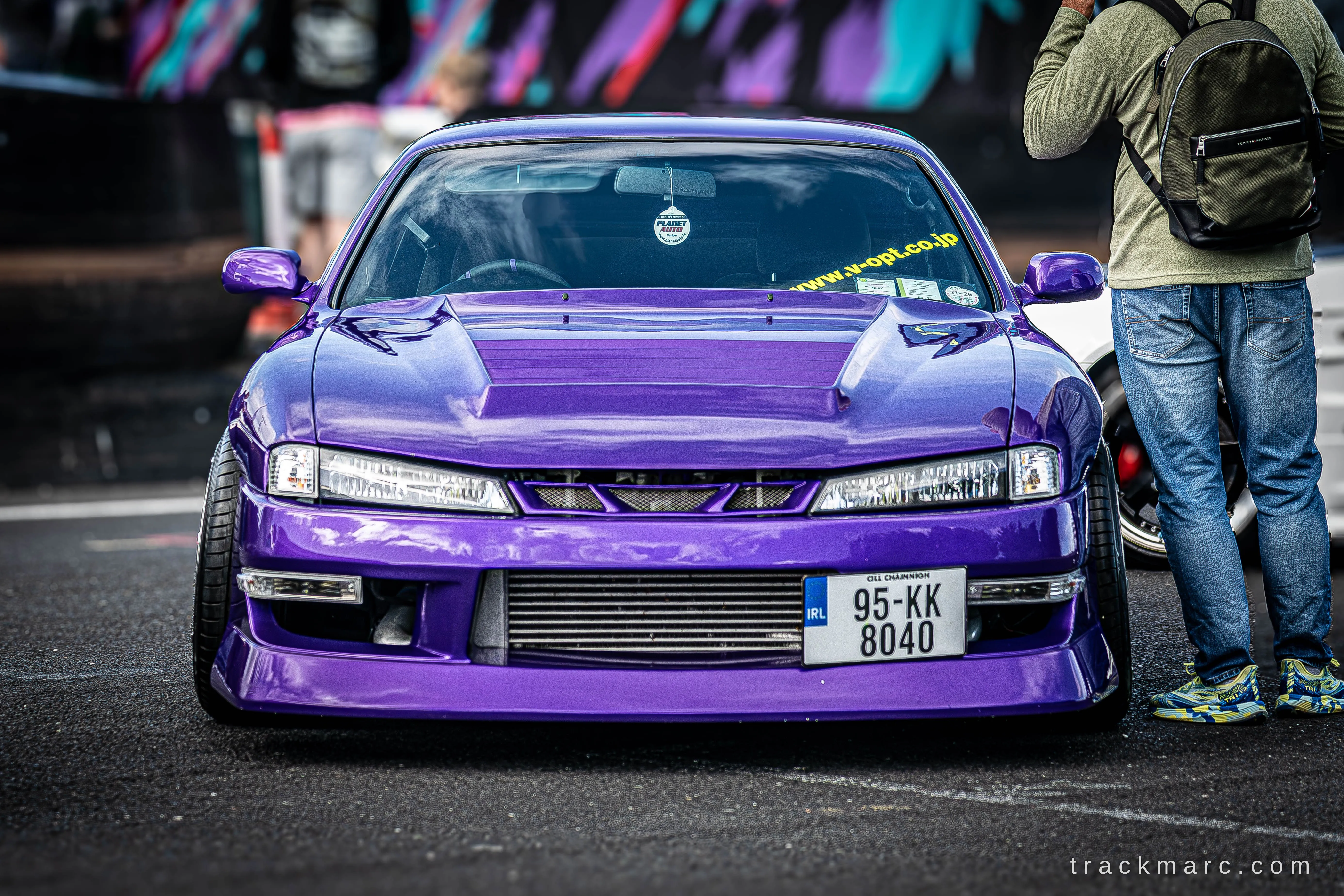 Purple Nissan Silvia S14 at 130 Showdown