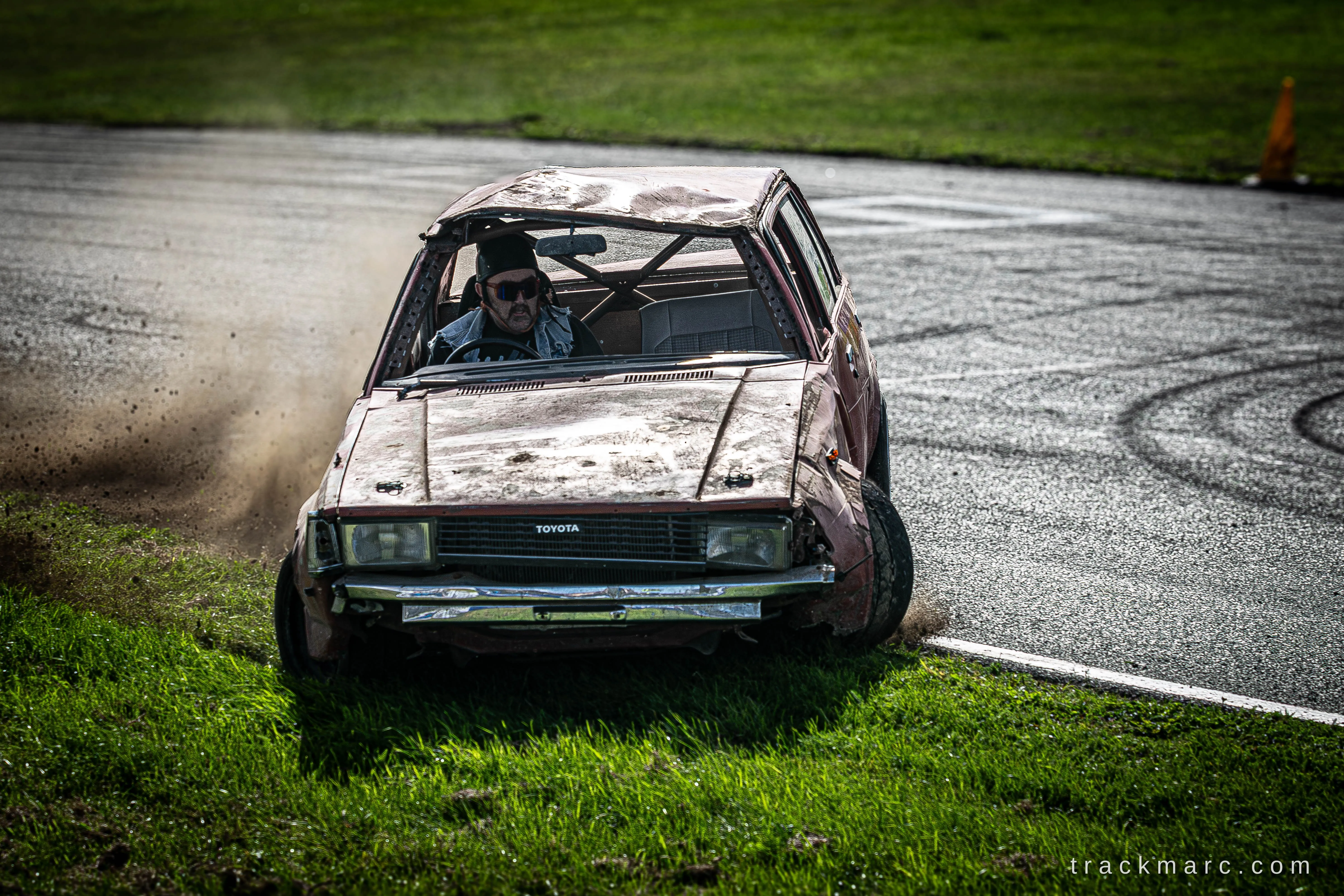 Battered Toyota Corolla, 130 Showdown