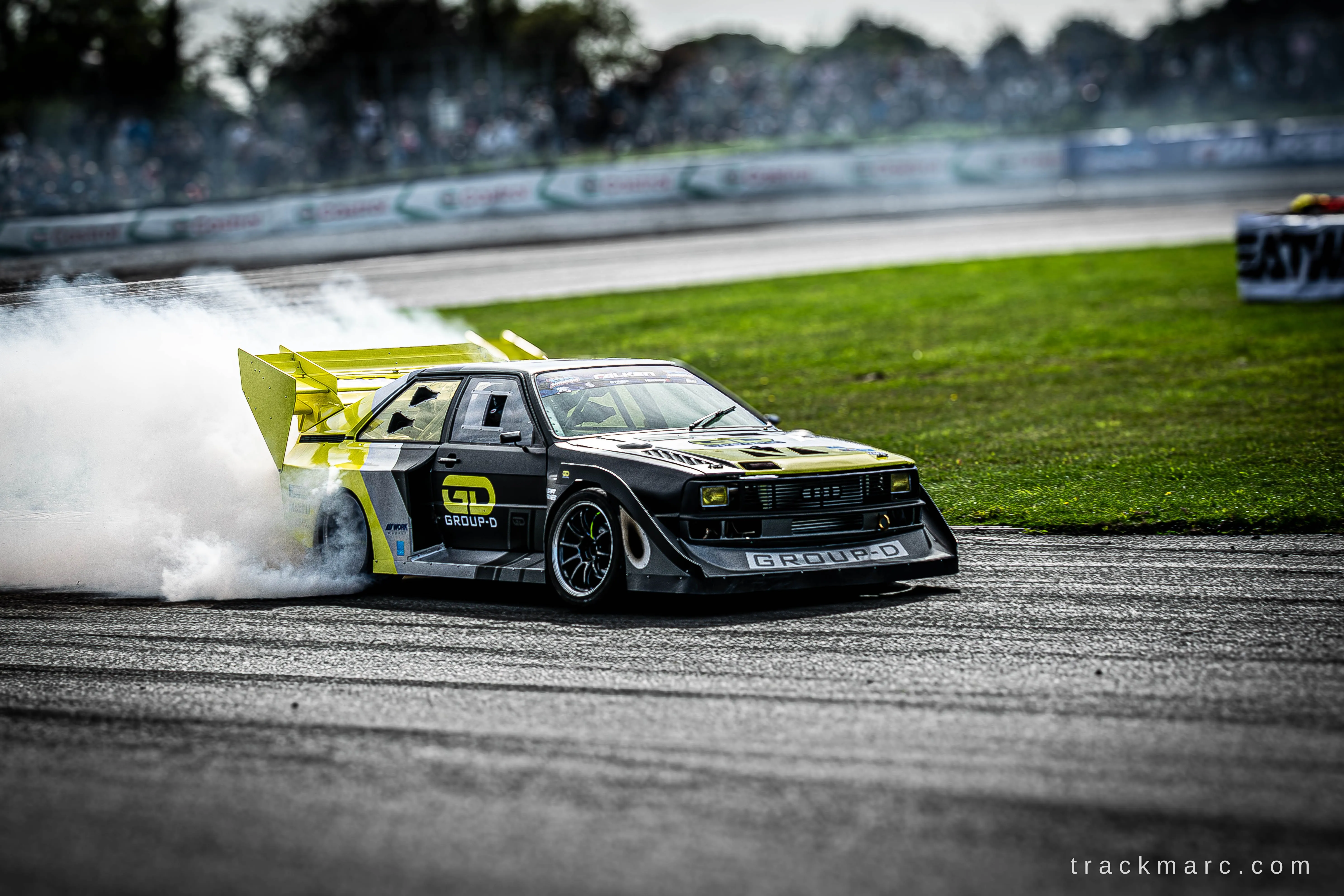 Group D Audi Quattro drift car at 130 Showdown